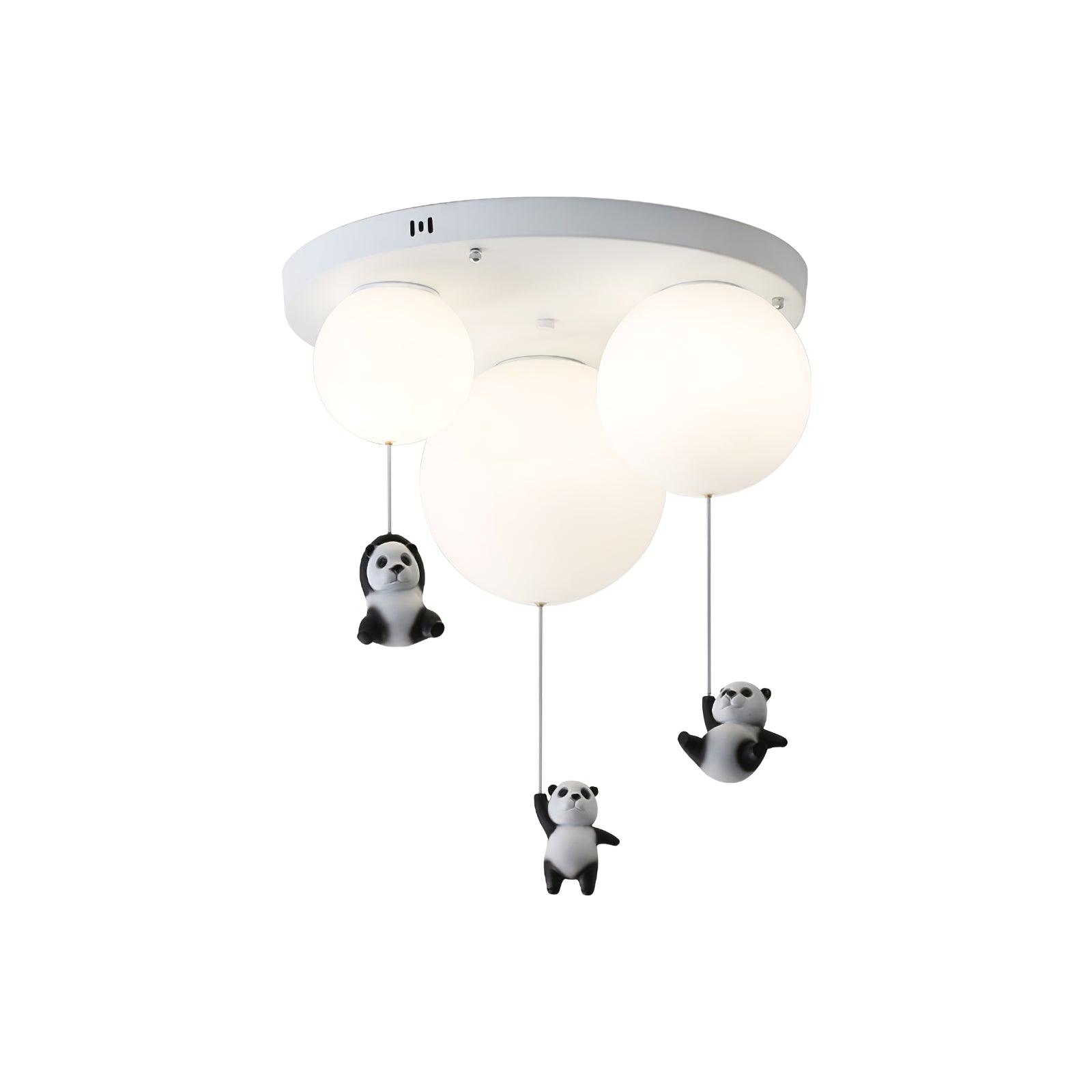 Aursilos Elegance Panda Glas-Deckenleuchte-Letslighting