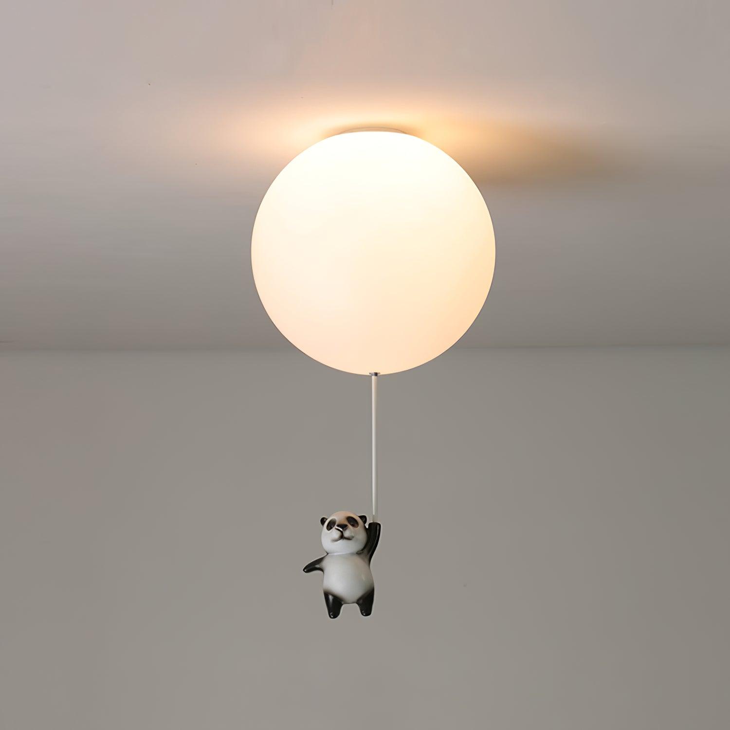 Aursilos Elegance Panda Glas-Deckenleuchte-Letslighting