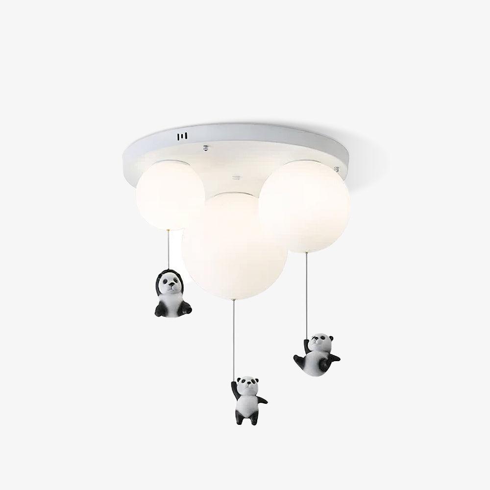 Aursilos Elegance Panda Glas-Deckenleuchte-Letslighting