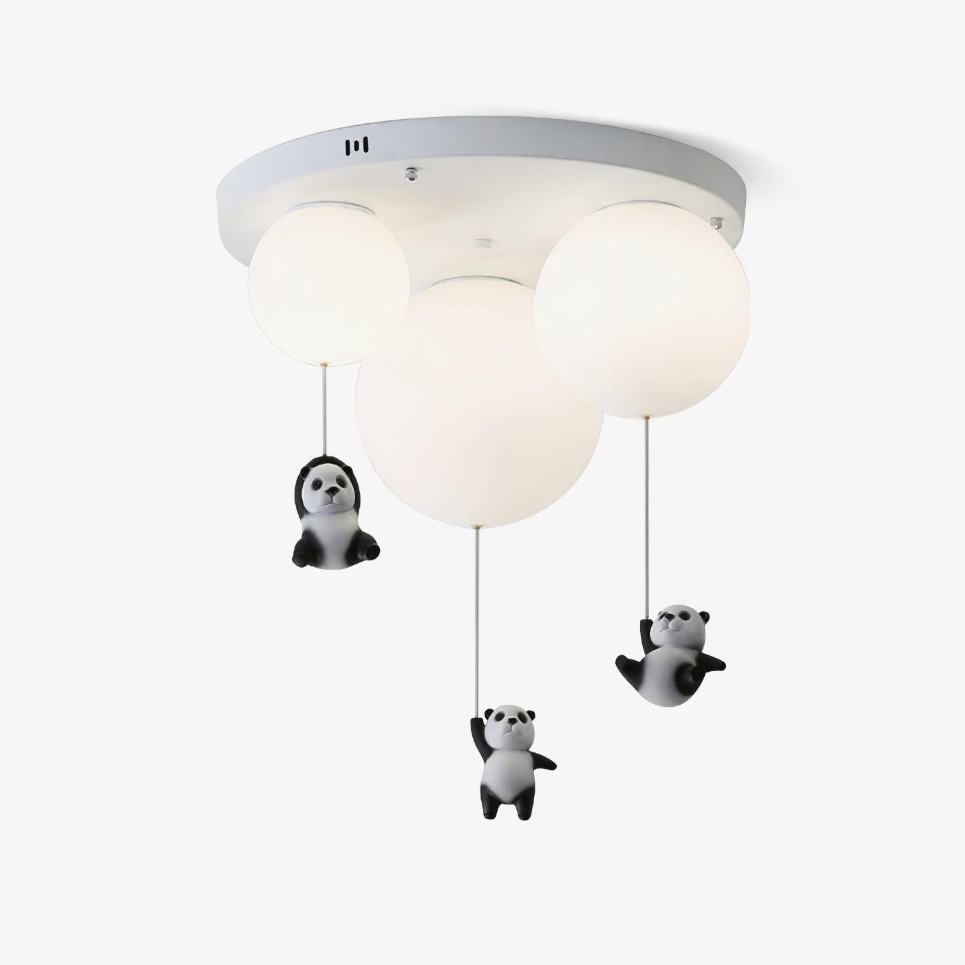 Aursilos Elegance Panda Glas-Deckenleuchte-Letslighting