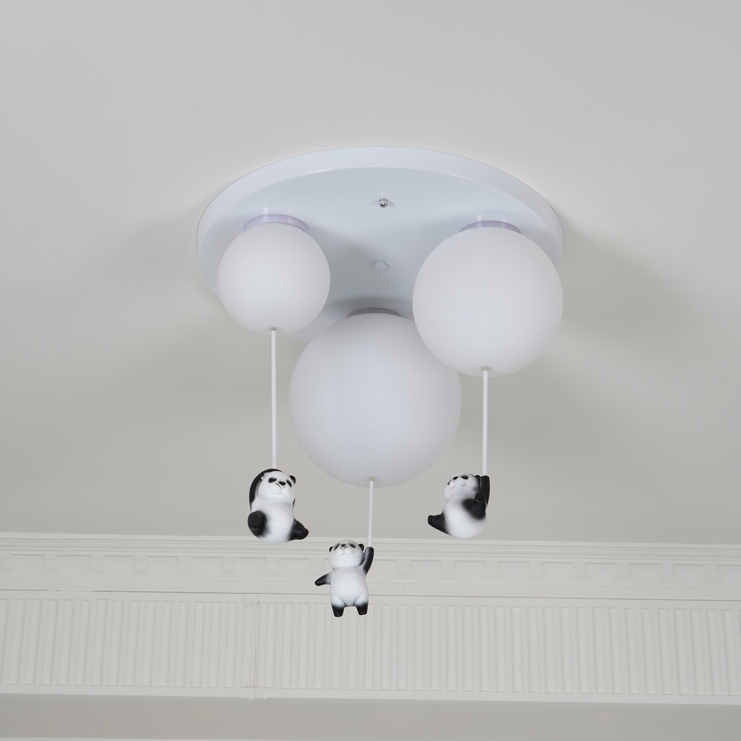 Aursilos Elegance Panda Glas-Deckenleuchte-Letslighting