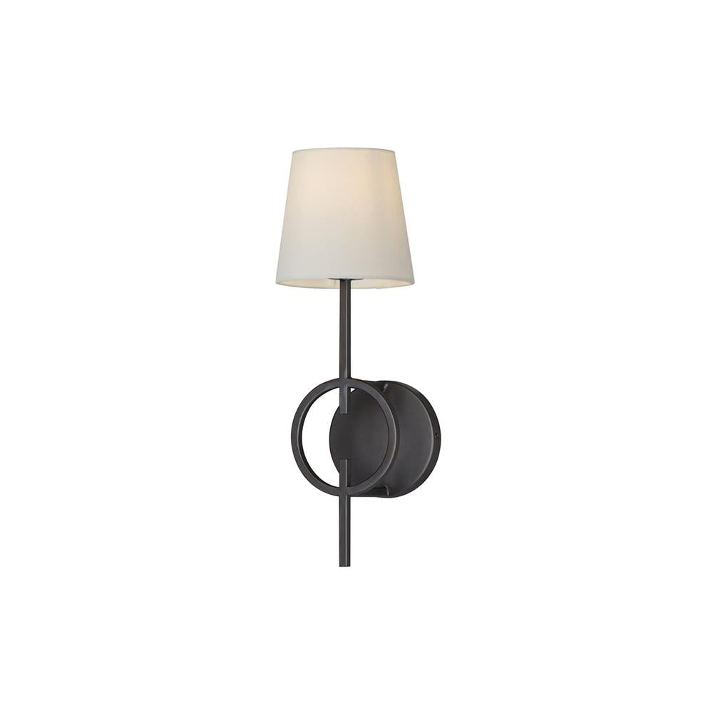 Evtalila Schwarz Stoff Eleganz Vintage Wandleuchte-Letslighting