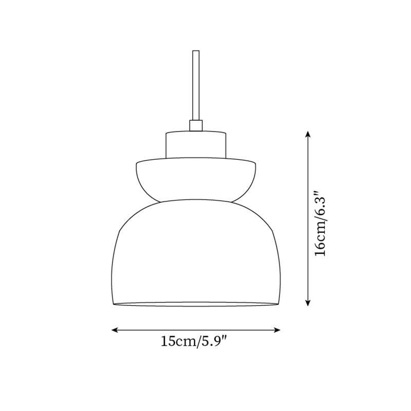 Ritta Travertine Dome Glass Pendant Light - Letslighting