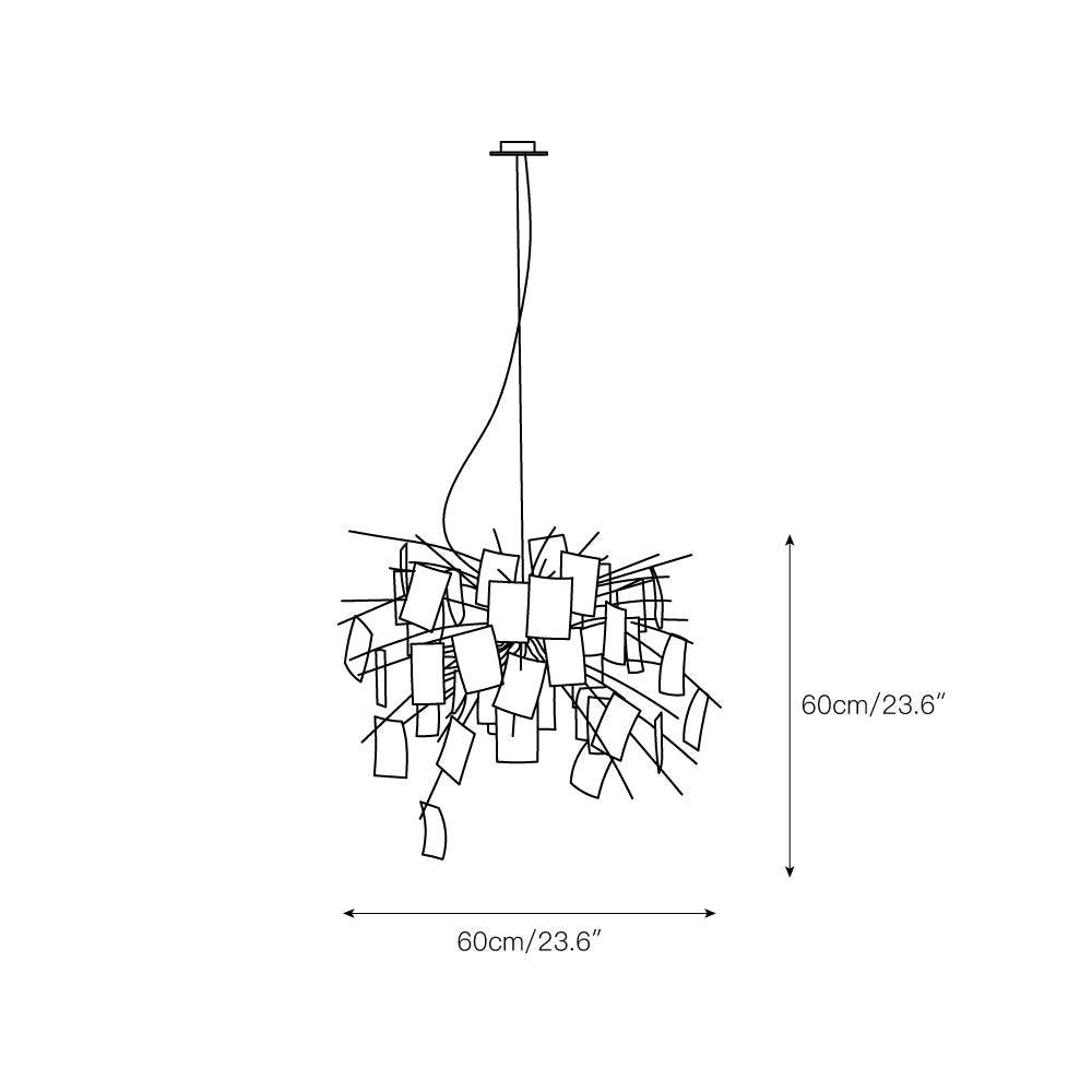 Ortheen Individual Creativity Paper Metal Chandelier - Letslighting