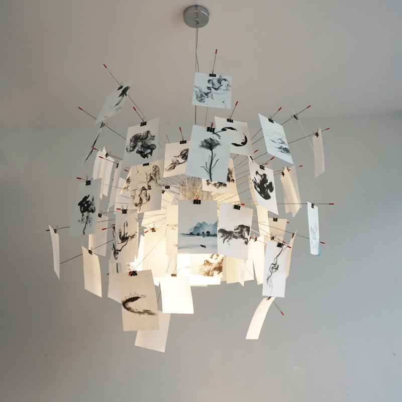Ortheen Individual Creativity Paper Metal Chandelier - Letslighting