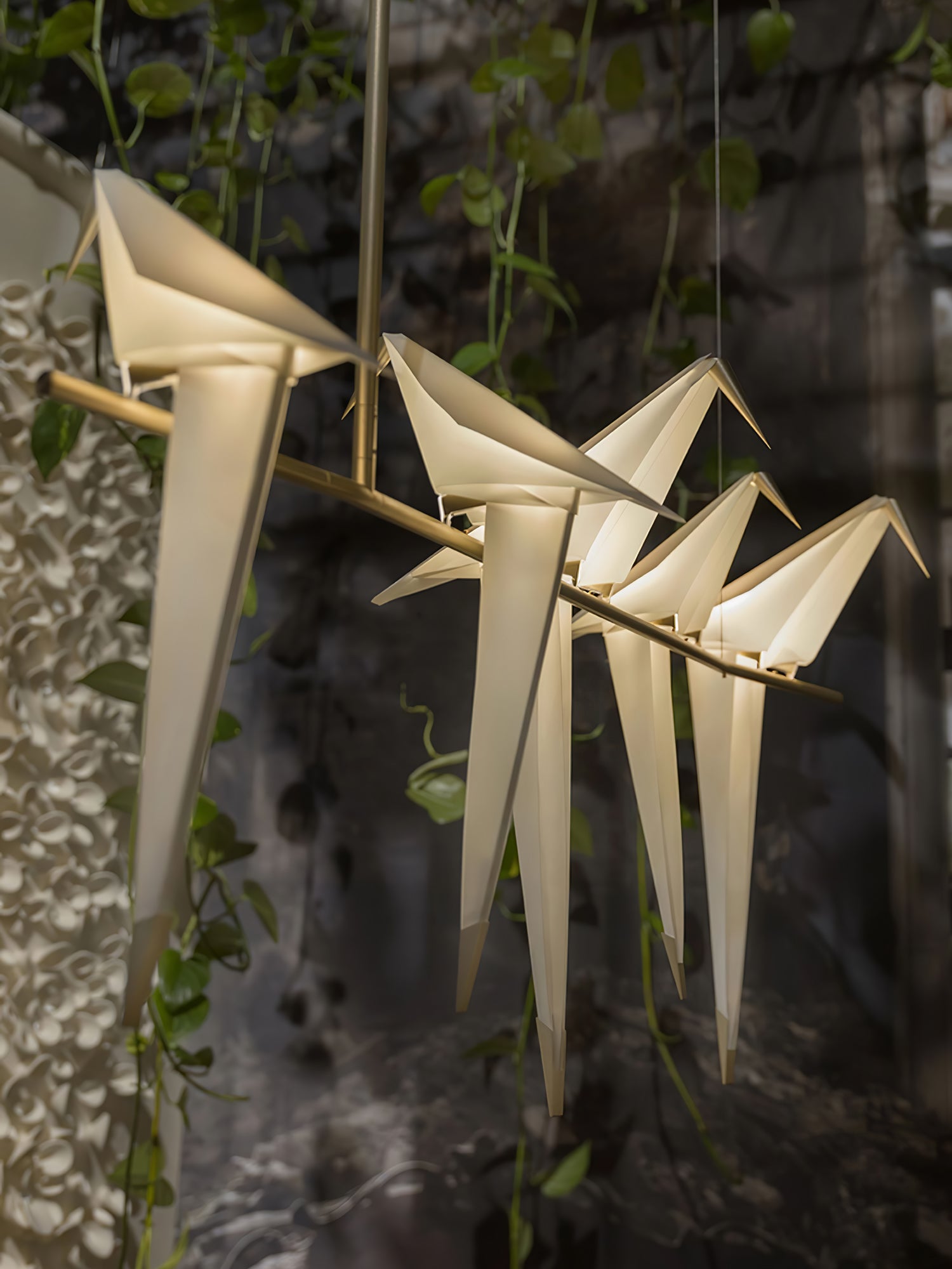 Paper Crane Bird LED Chandelier - Blowlighting