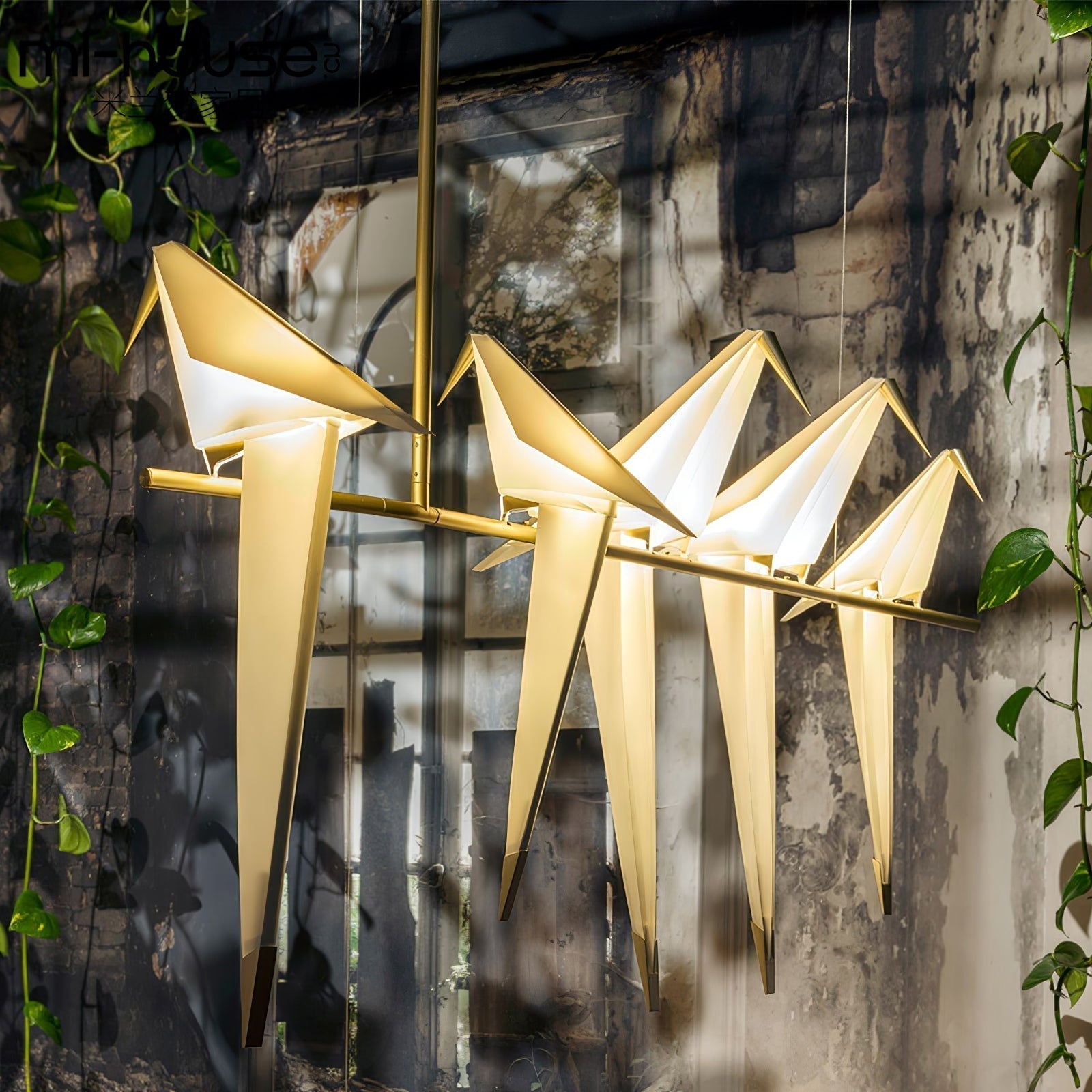 Paper Crane Bird LED Chandelier - Blowlighting