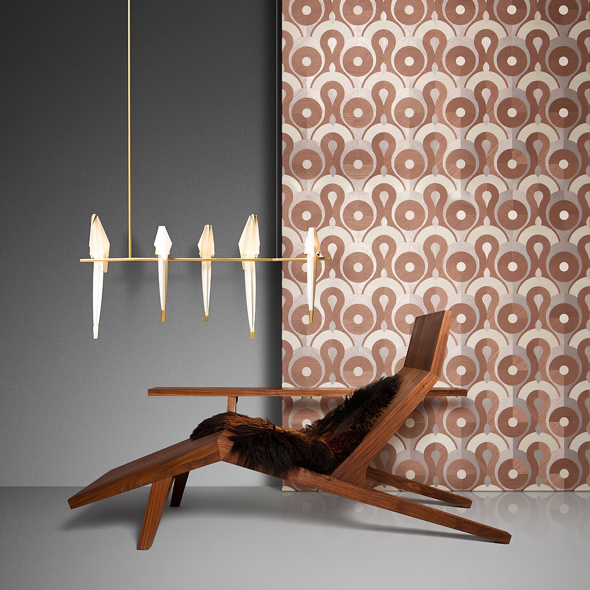 Paper Crane Bird LED Chandelier - Blowlighting