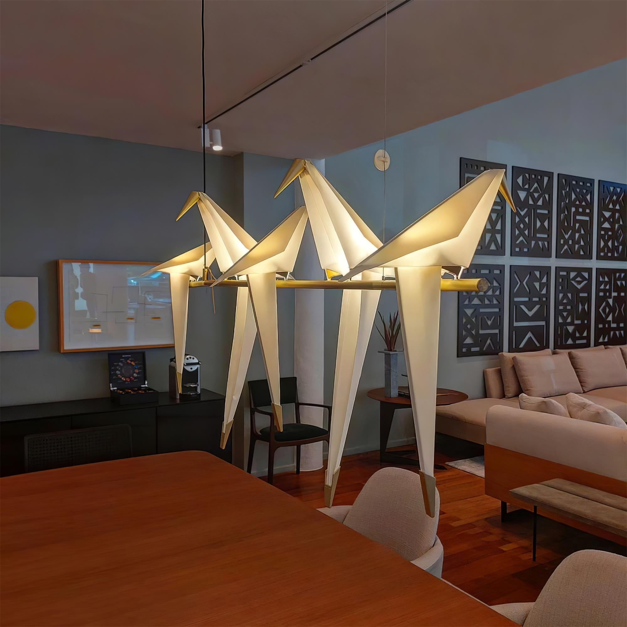 Paper Crane Bird LED Chandelier - Blowlighting