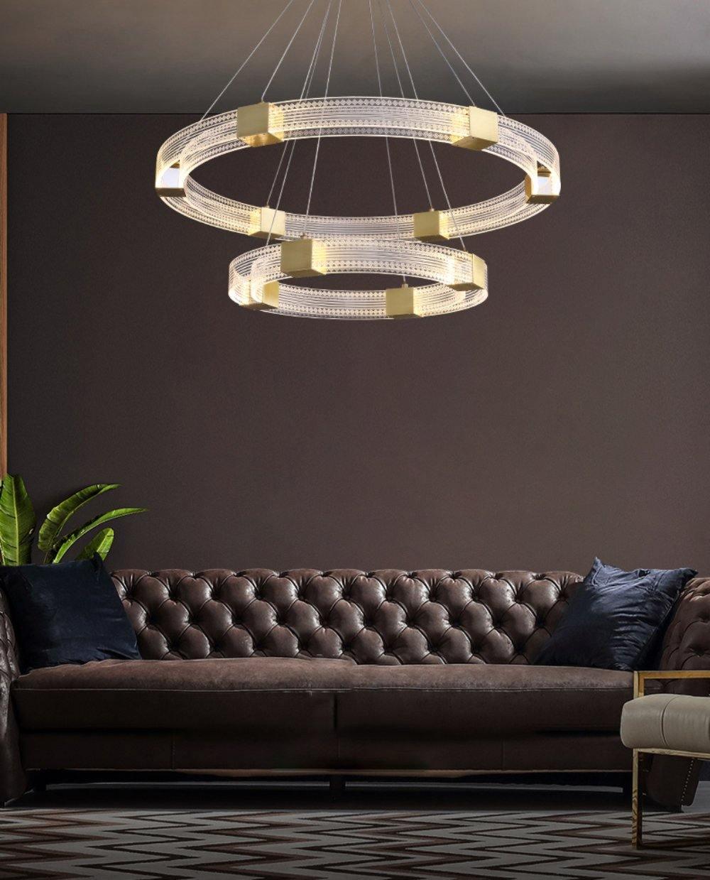 Eurdora Moderner Minimalistischer Ring-LED-Kronleuchter-Letslighting