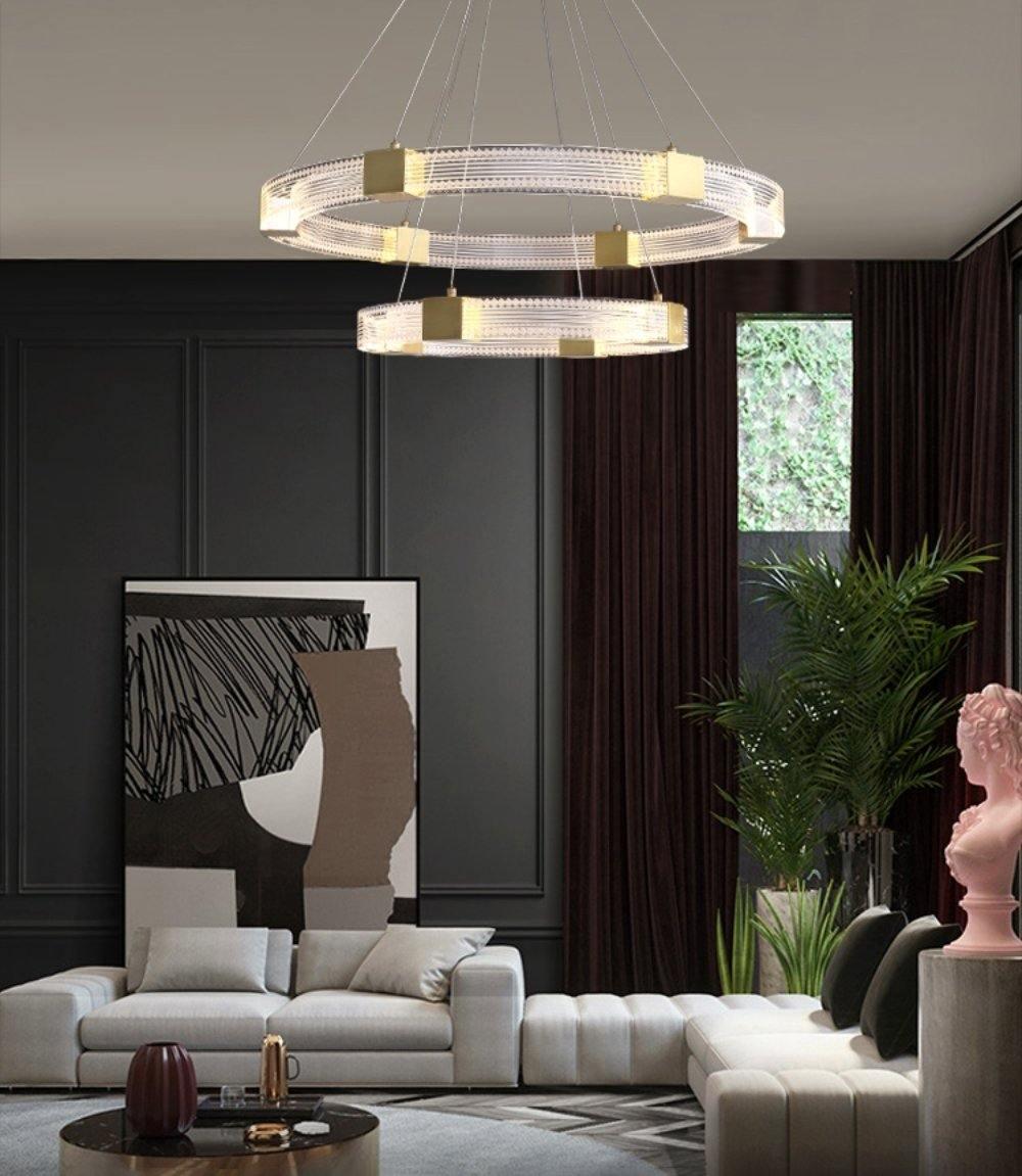 Eurdora Moderner Minimalistischer Ring-LED-Kronleuchter-Letslighting