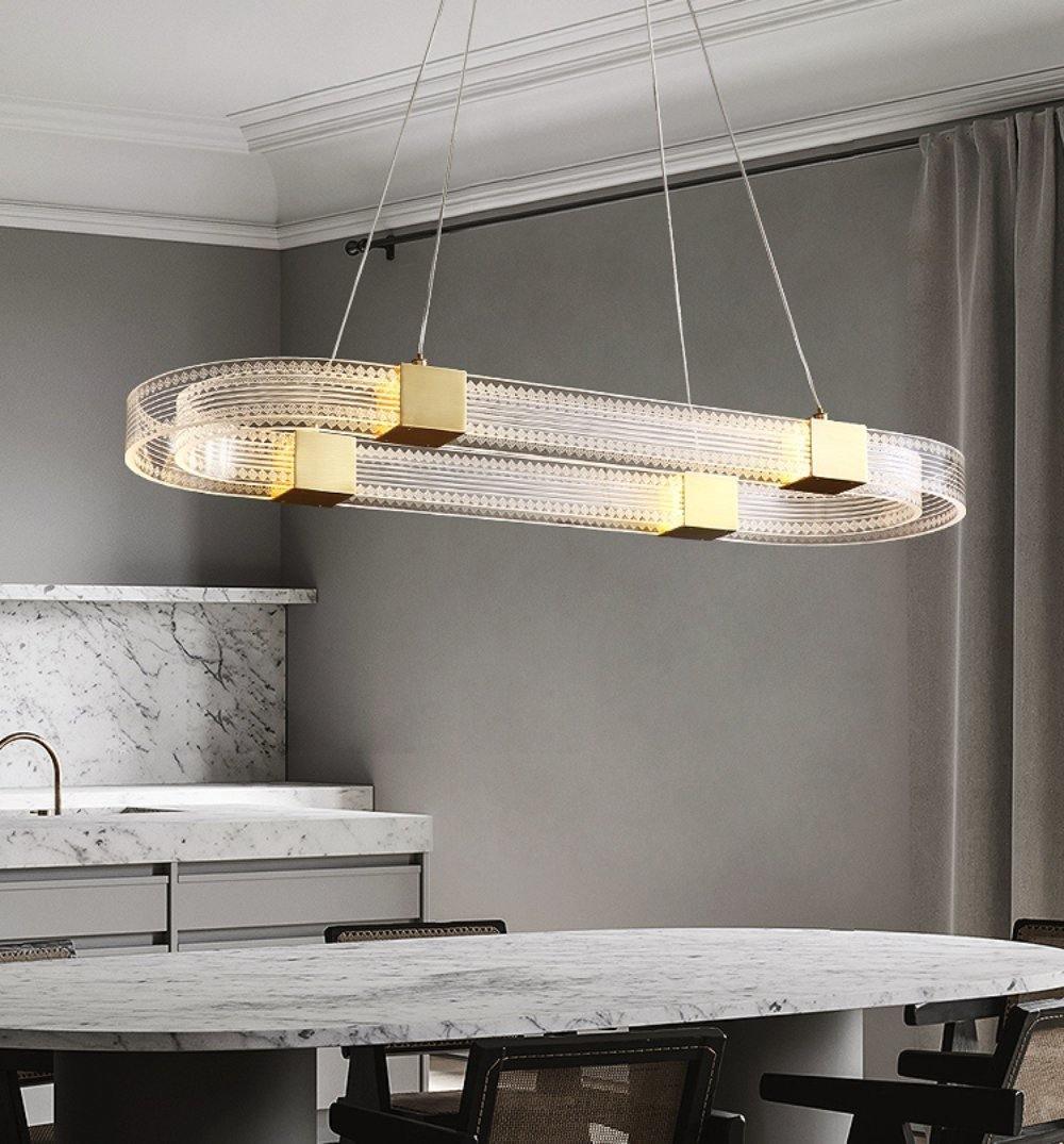 Eurdora Moderner Minimalistischer Ring-LED-Kronleuchter-Letslighting
