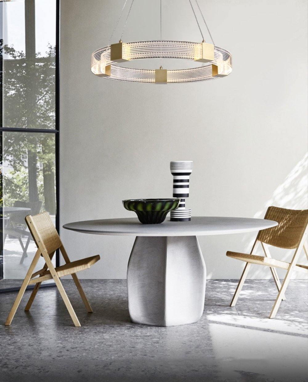 Eurdora Moderner Minimalistischer Ring-LED-Kronleuchter-Letslighting