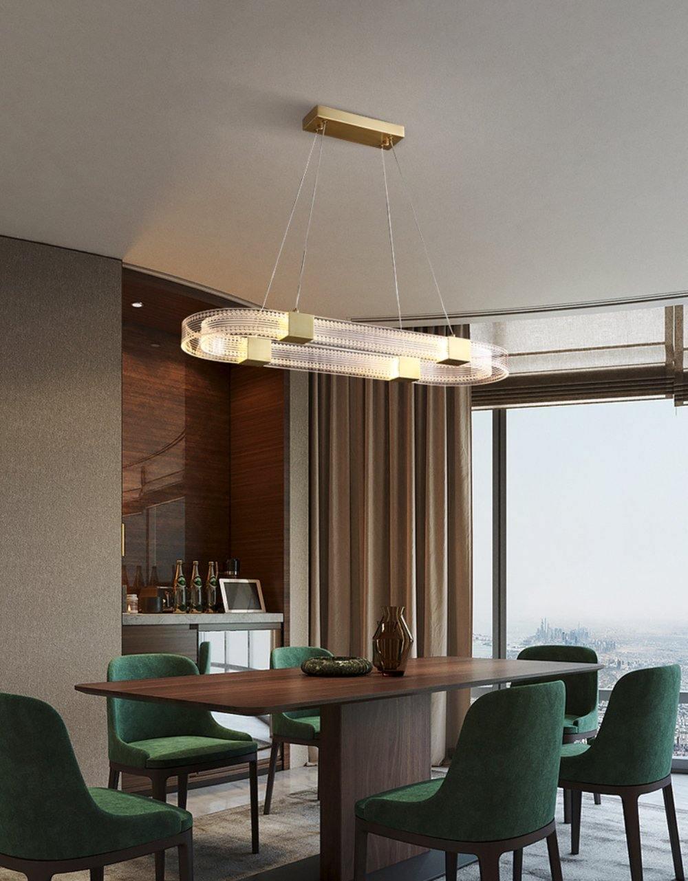 Eurdora Moderner Minimalistischer Ring-LED-Kronleuchter-Letslighting