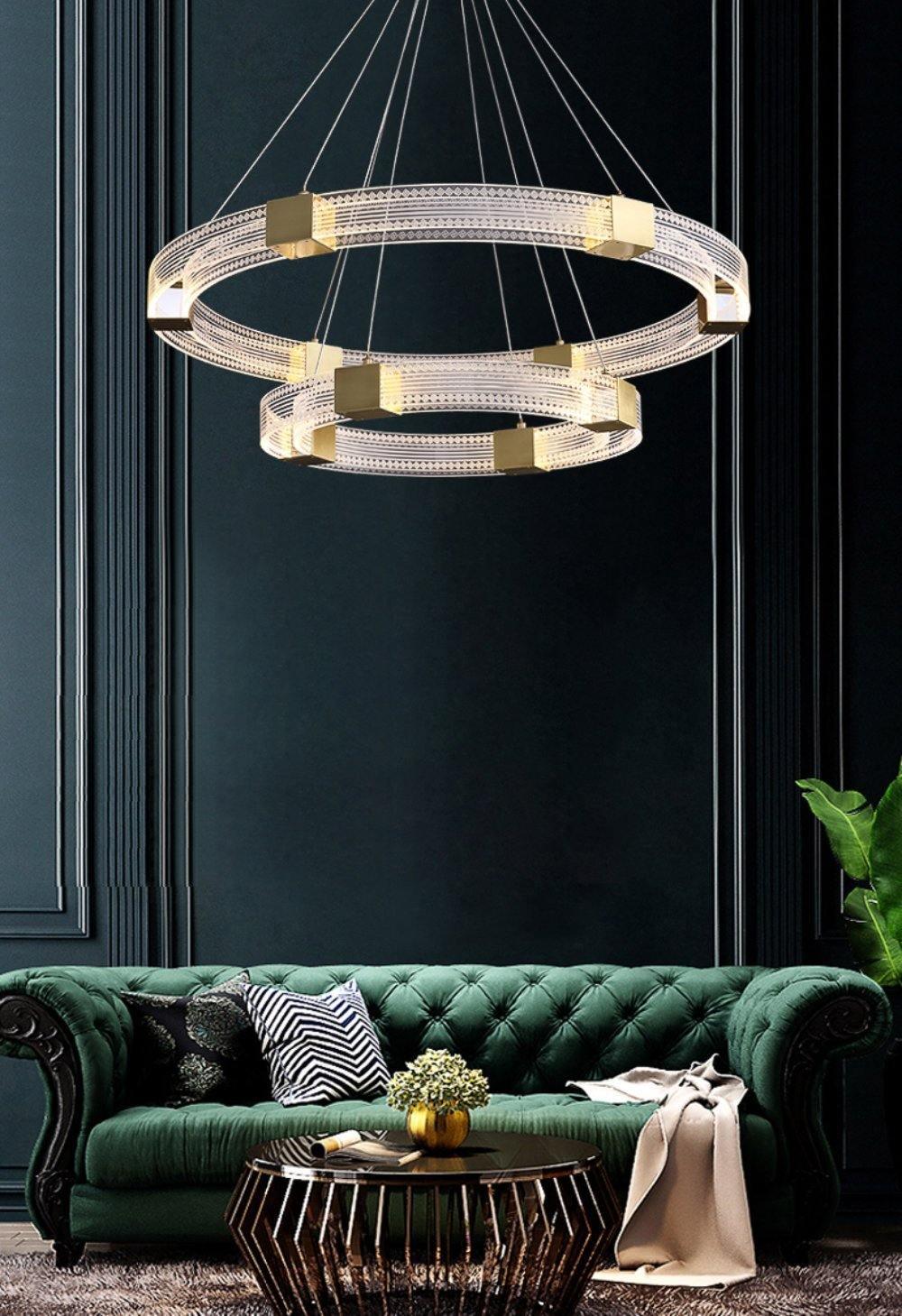 Eurdora Moderner Minimalistischer Ring-LED-Kronleuchter-Letslighting