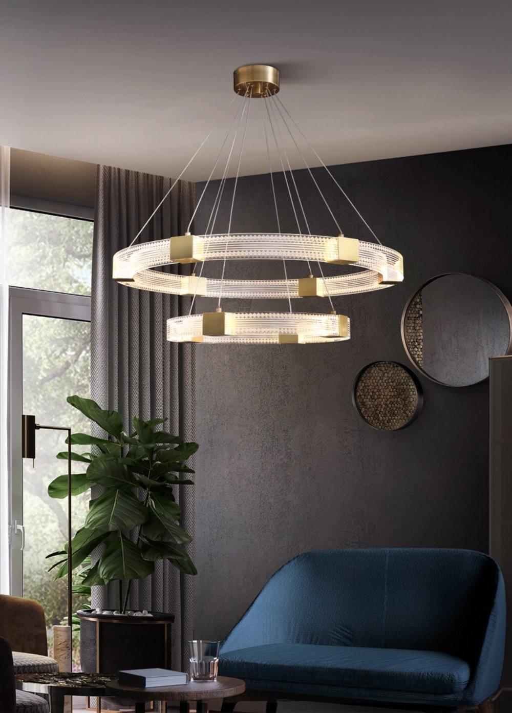 Eurdora Moderner Minimalistischer Ring-LED-Kronleuchter-Letslighting