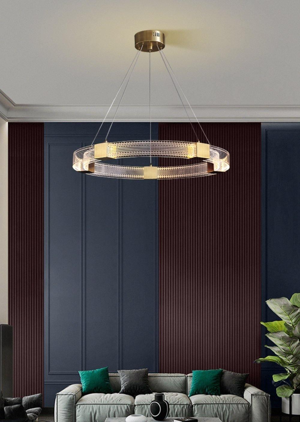 Eurdora Moderner Minimalistischer Ring-LED-Kronleuchter-Letslighting