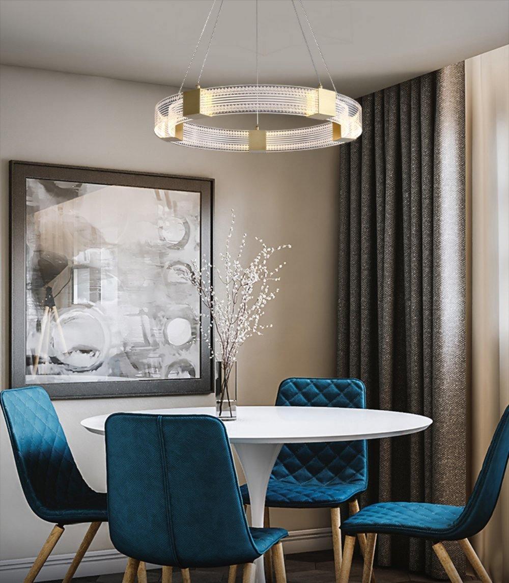 Eurdora Moderner Minimalistischer Ring-LED-Kronleuchter-Letslighting