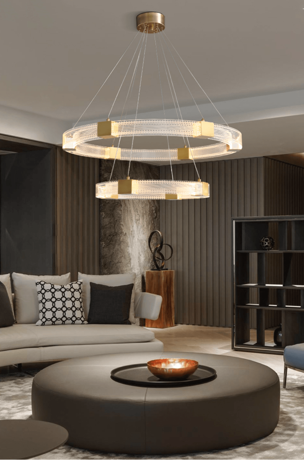 Eurdora Moderner Minimalistischer Ring-LED-Kronleuchter-Letslighting