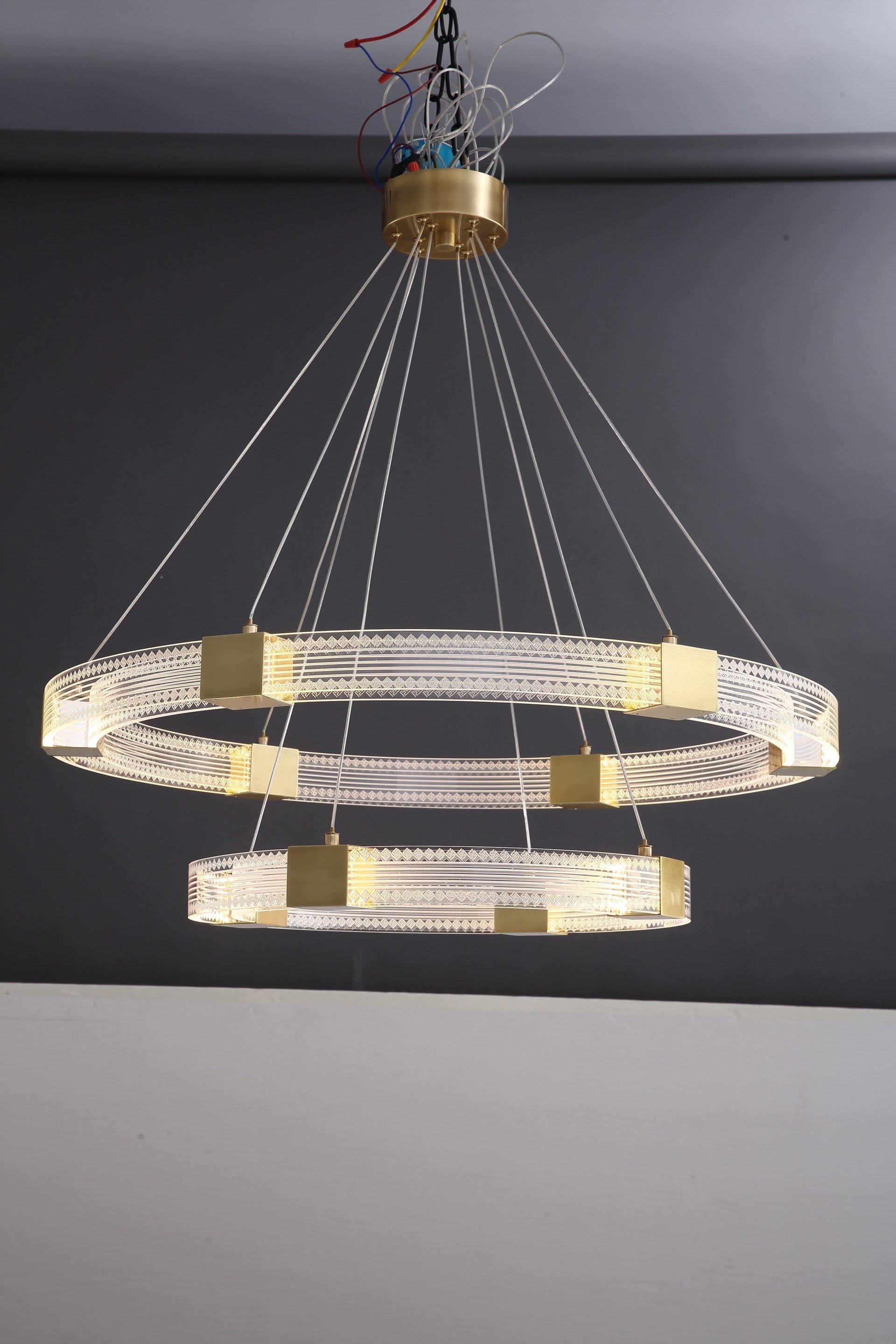 Eurdora Moderner Minimalistischer Ring-LED-Kronleuchter-Letslighting