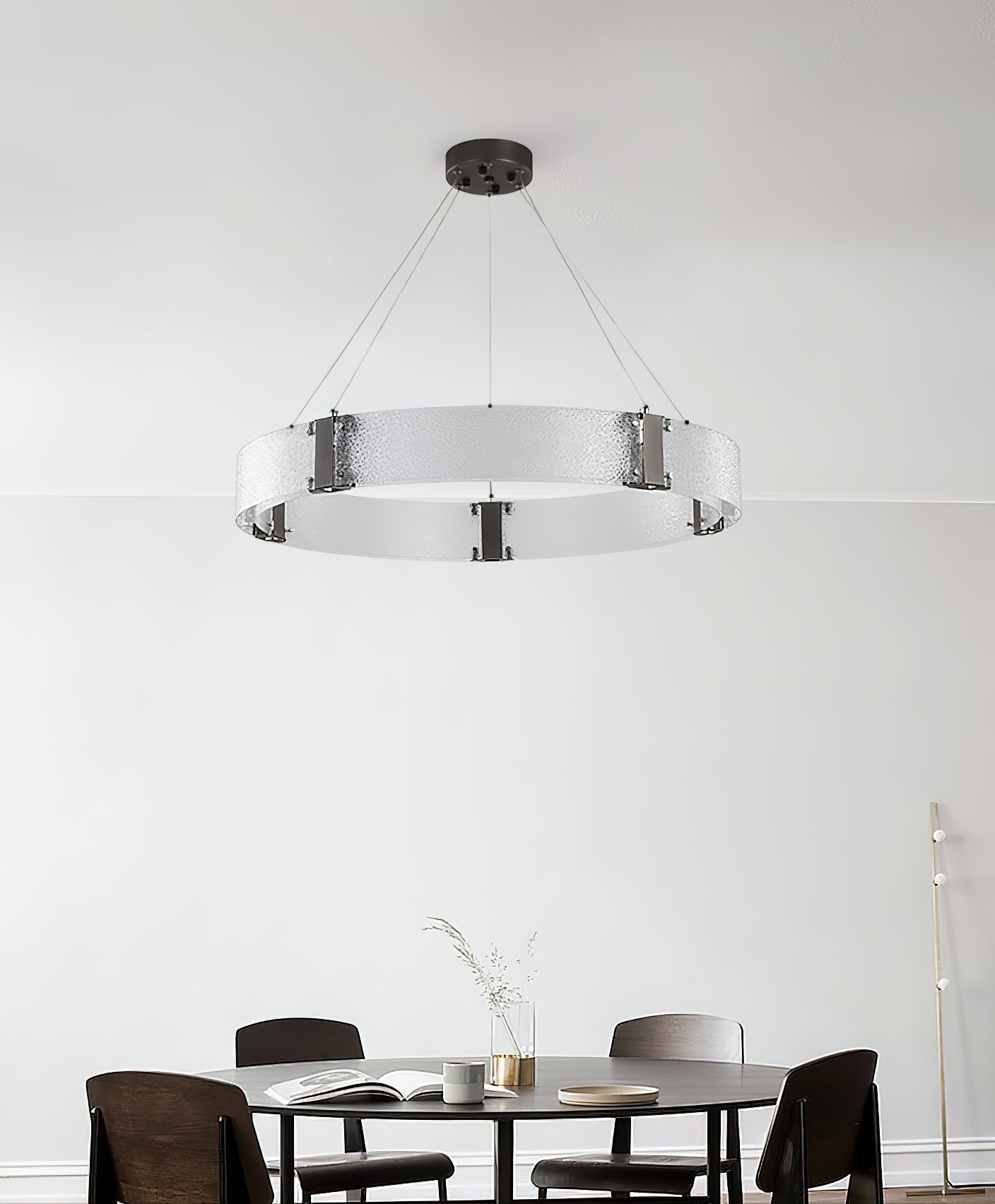 Parallel Eleganter Ring-Glas-Kronleuchter-Letslighting