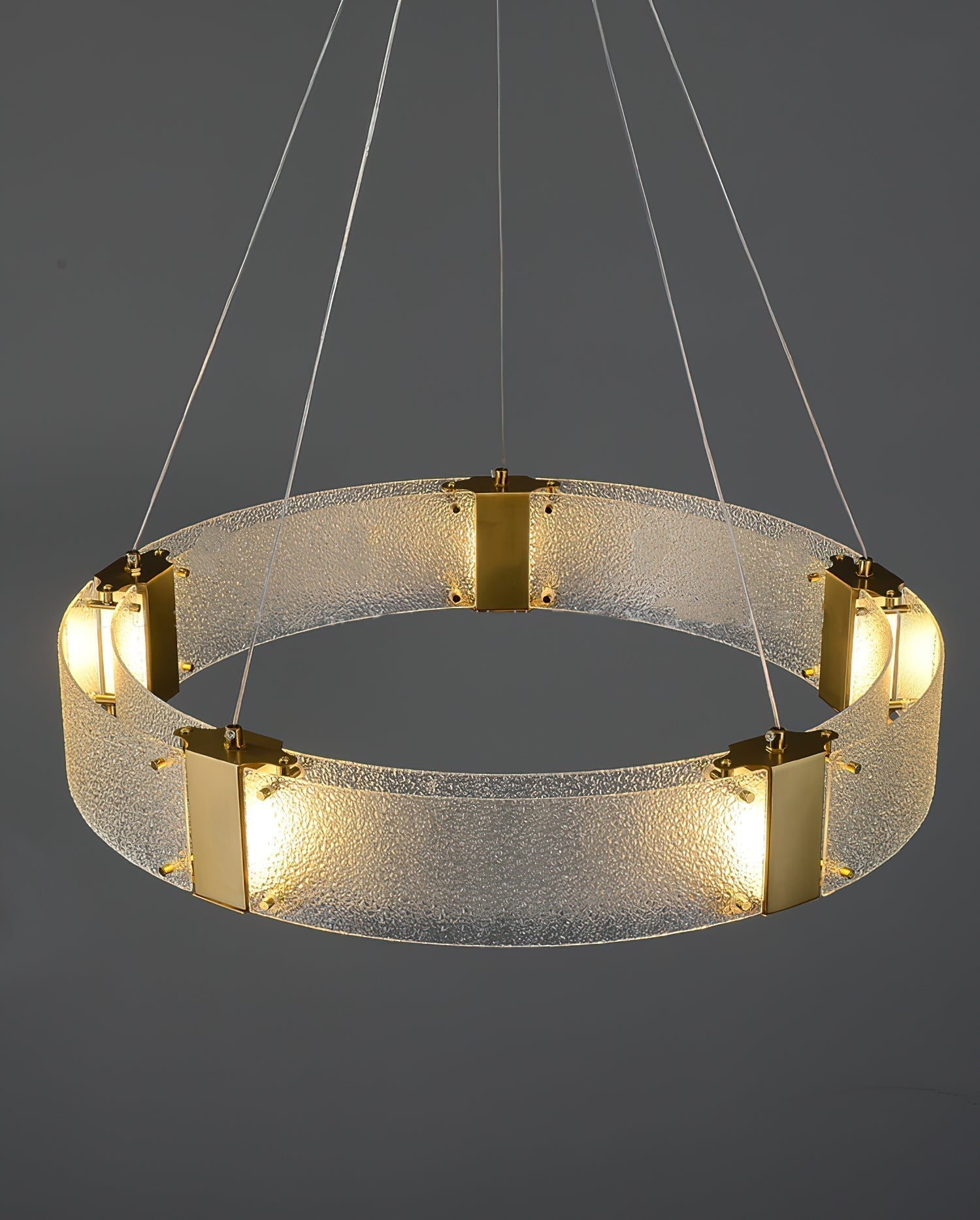 Parallel Eleganter Ring-Glas-Kronleuchter-Letslighting