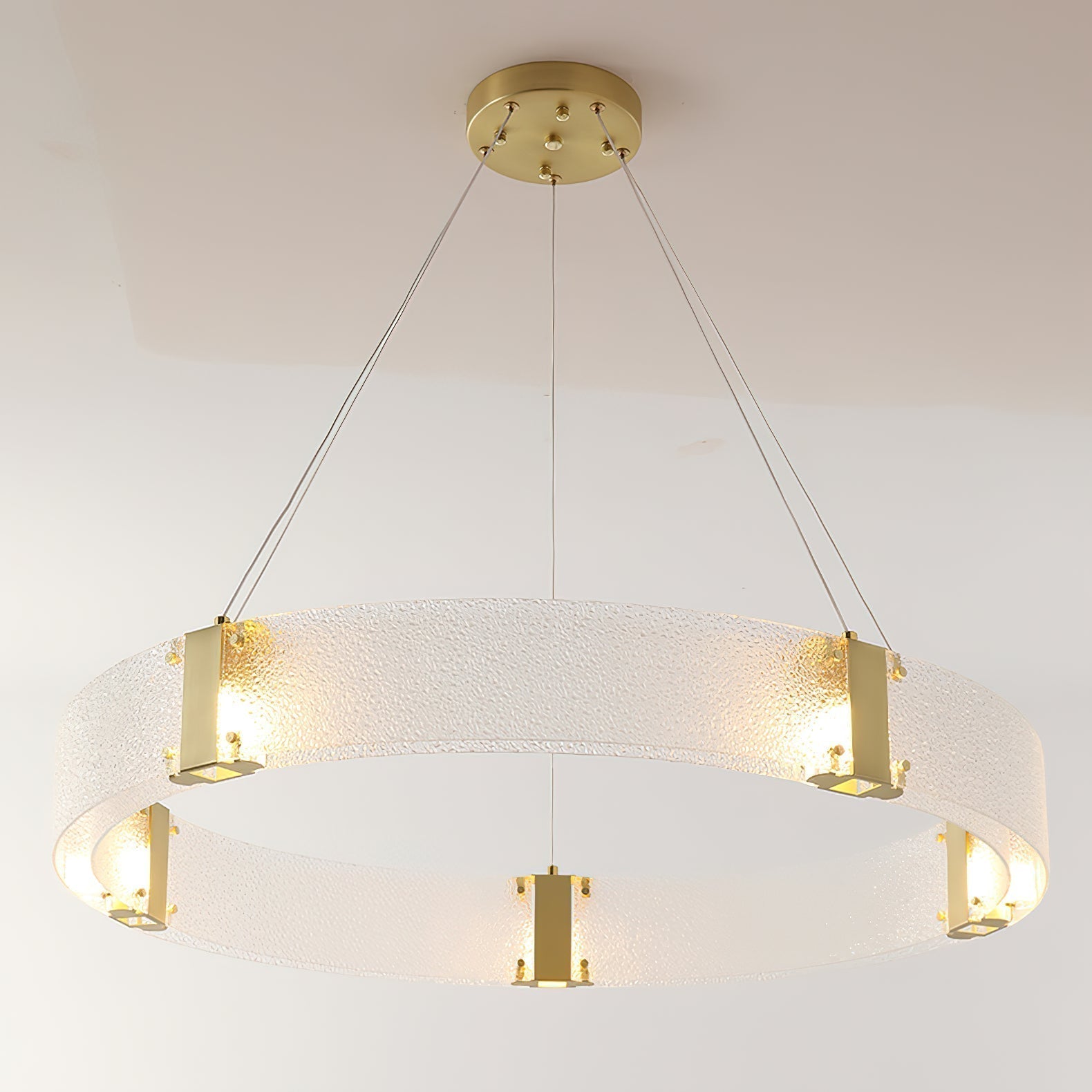 Parallel Eleganter Ring-Glas-Kronleuchter-Letslighting