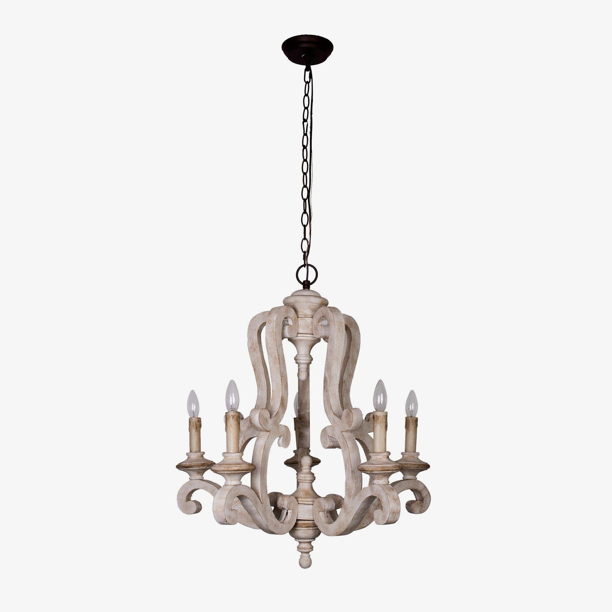 Lustra Kronleuchter Holz Kerzen Mid-Century-Letslighting