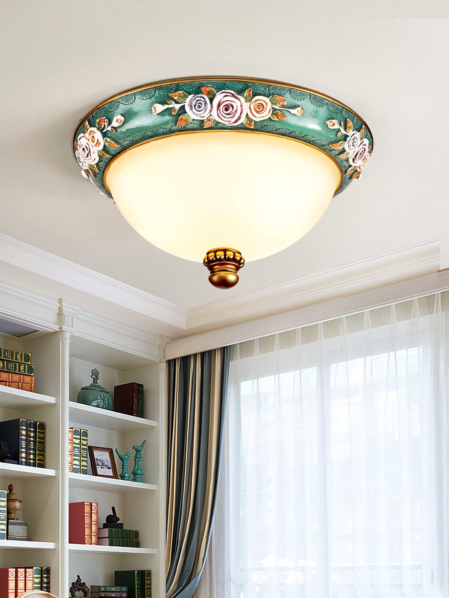 Viraearae Pastoral Schale Harz Glas Deckenleuchte-Letslighting