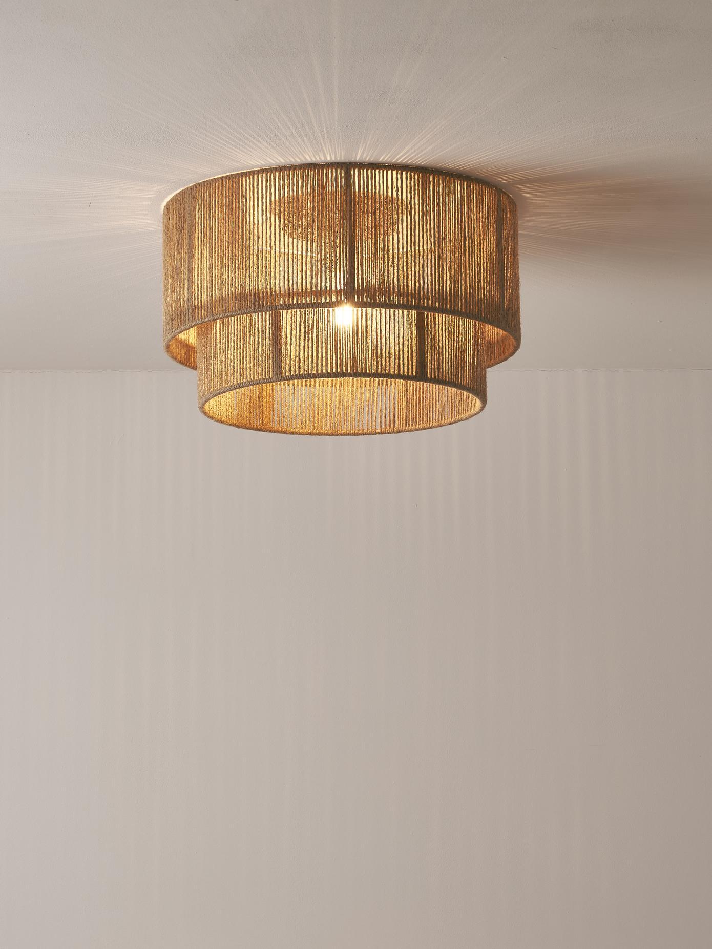 Casora Deckenleuchte Klassisch Naturseil-Letslighting