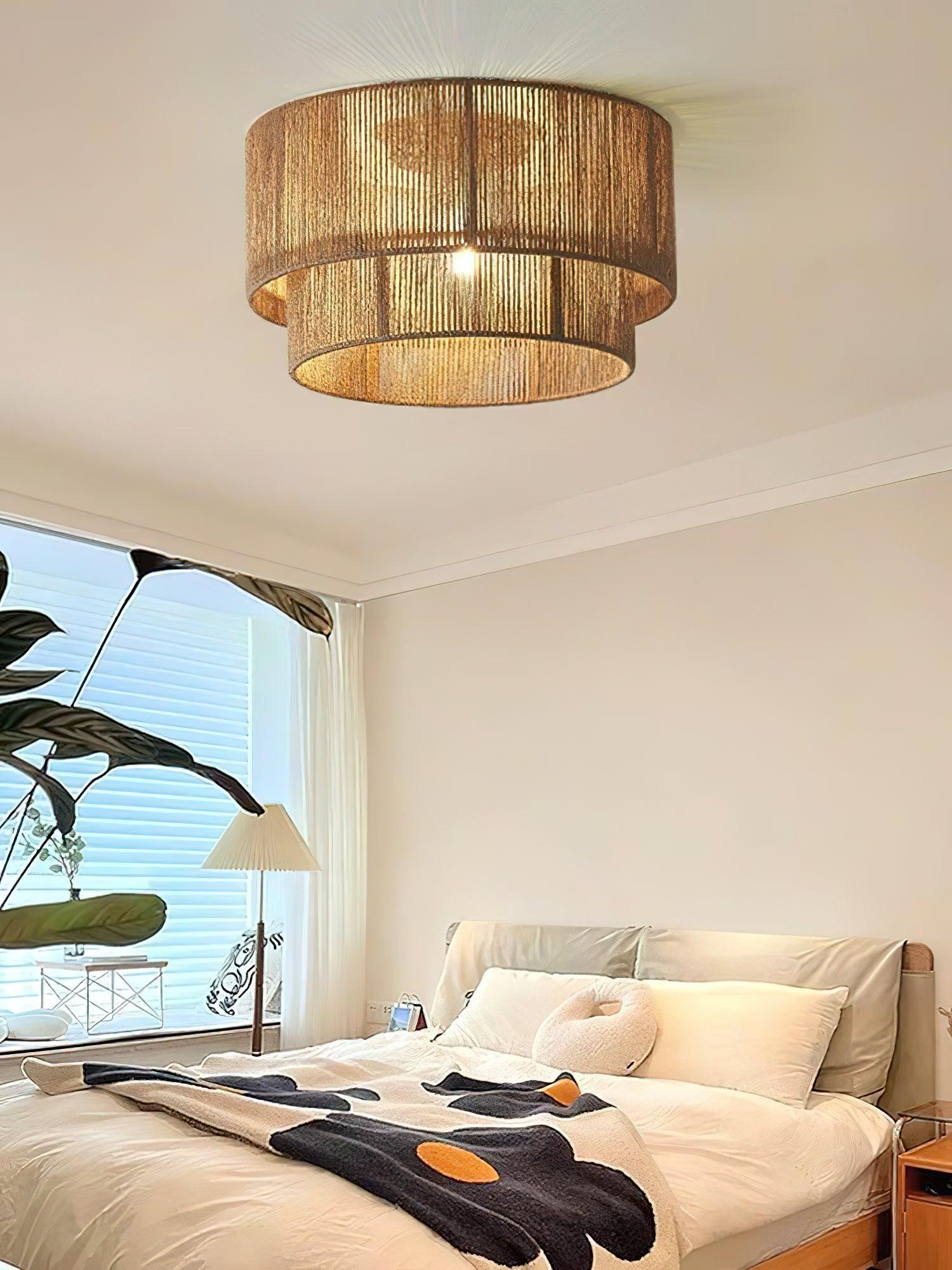Casora Deckenleuchte Klassisch Naturseil-Letslighting