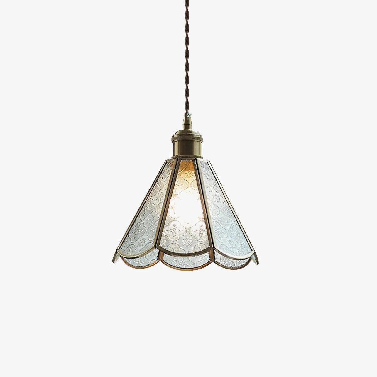 Elarace Elegante Pendelleuchte aus Messing und Glas-Letslighting