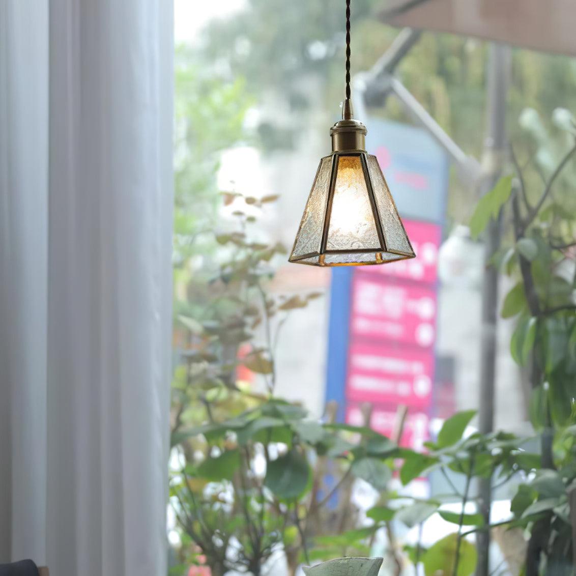 Elarace Elegante Pendelleuchte aus Messing und Glas-Letslighting