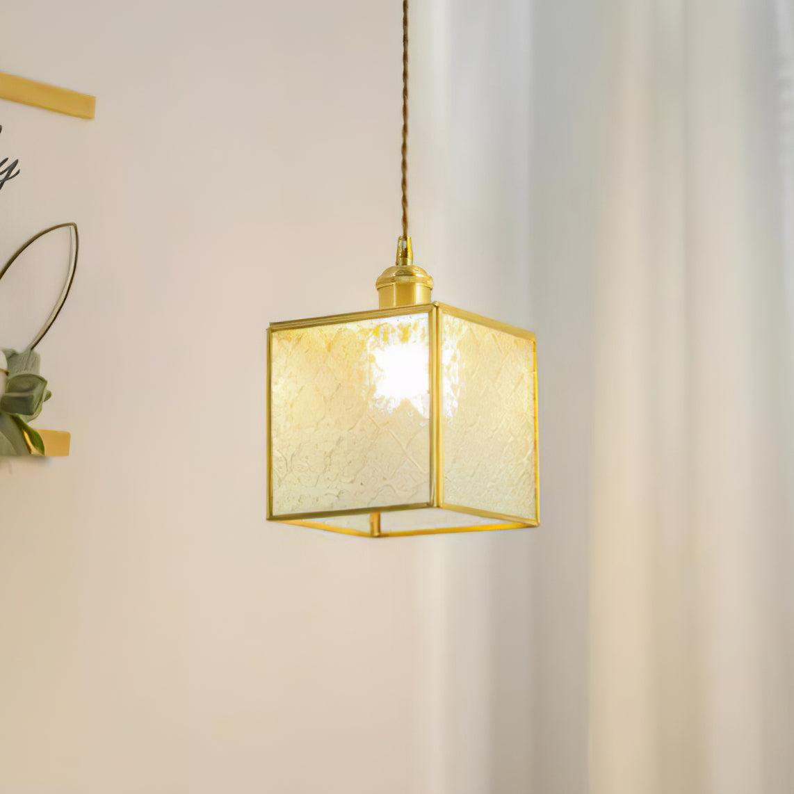 Elarace Elegante Pendelleuchte aus Messing und Glas-Letslighting