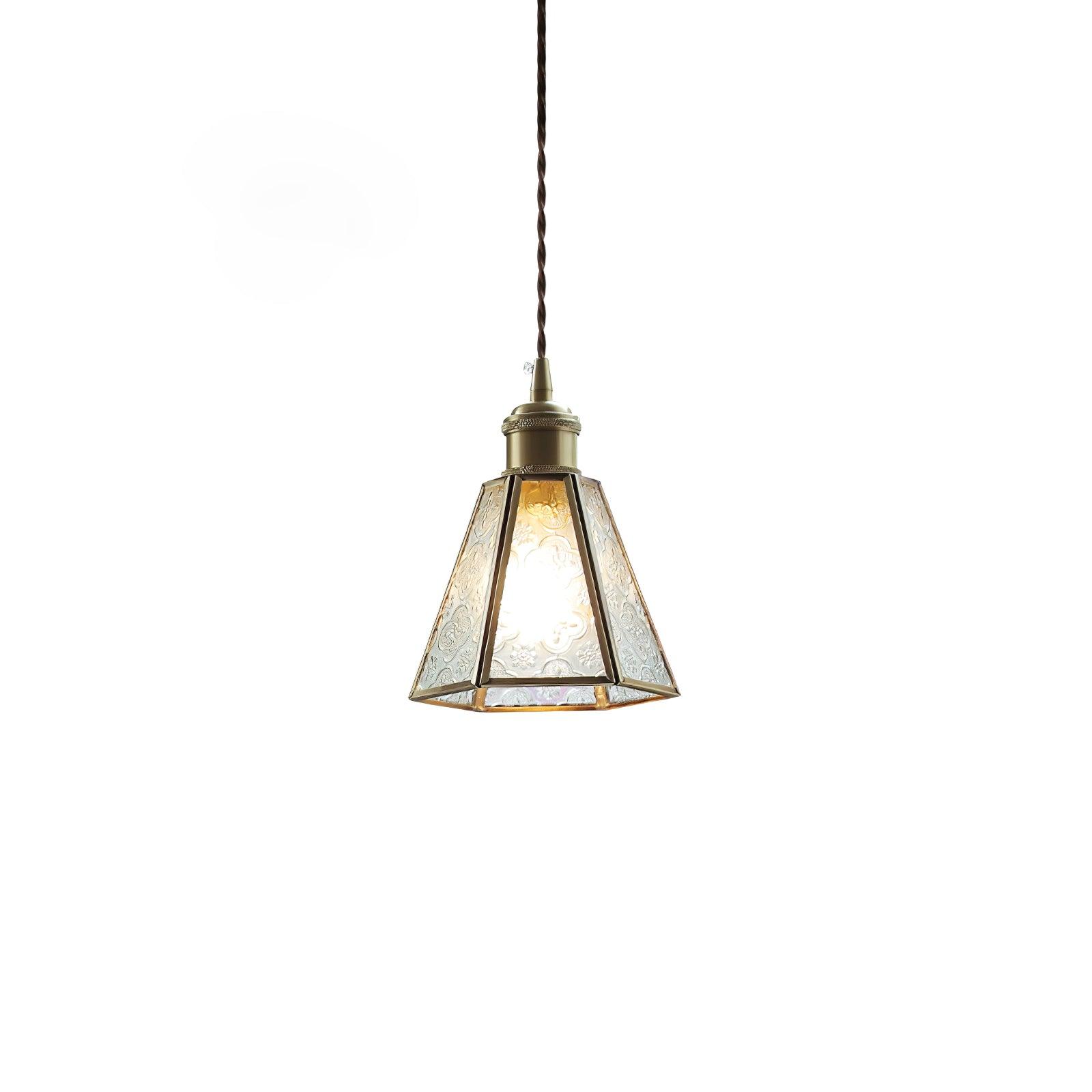 Elarace Elegante Pendelleuchte aus Messing und Glas-Letslighting