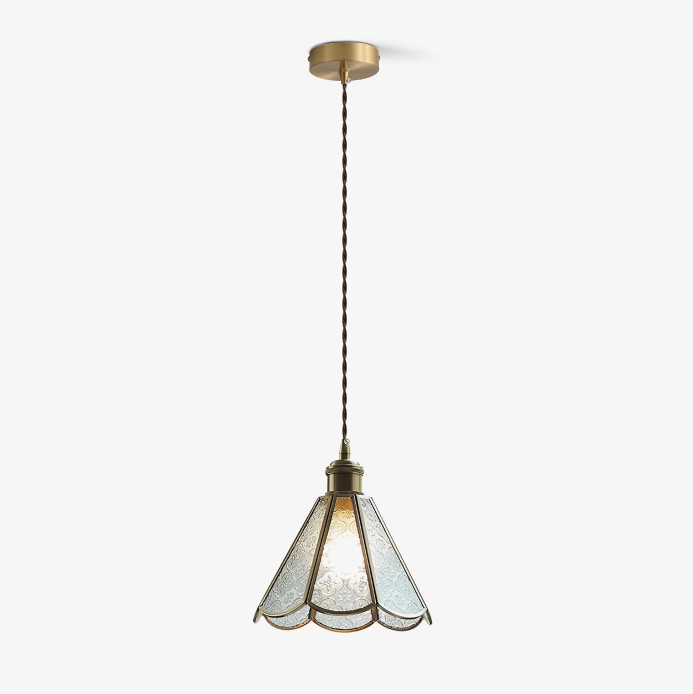 Elarace Elegante Pendelleuchte aus Messing und Glas-Letslighting