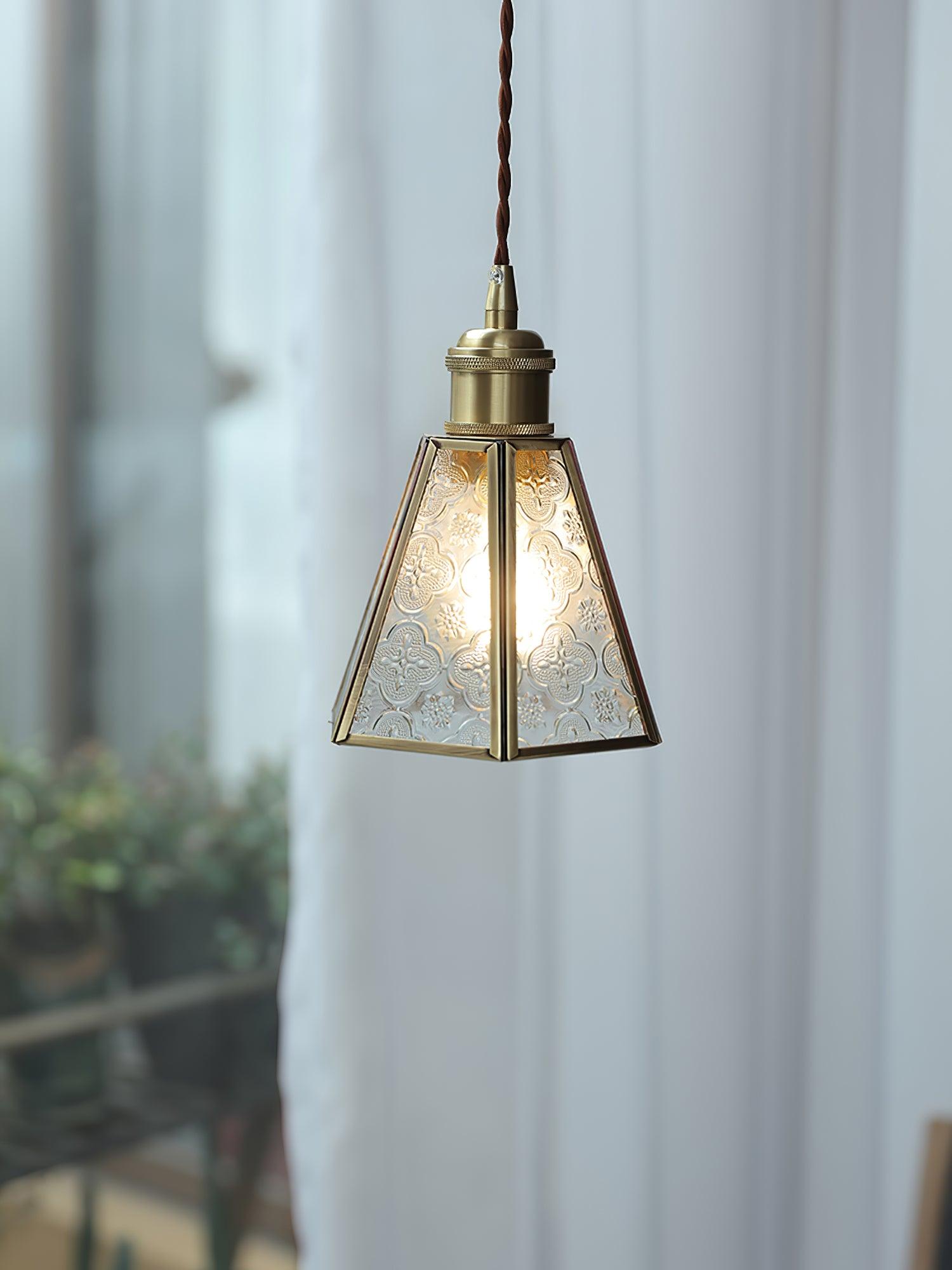 Elarace Elegante Pendelleuchte aus Messing und Glas-Letslighting