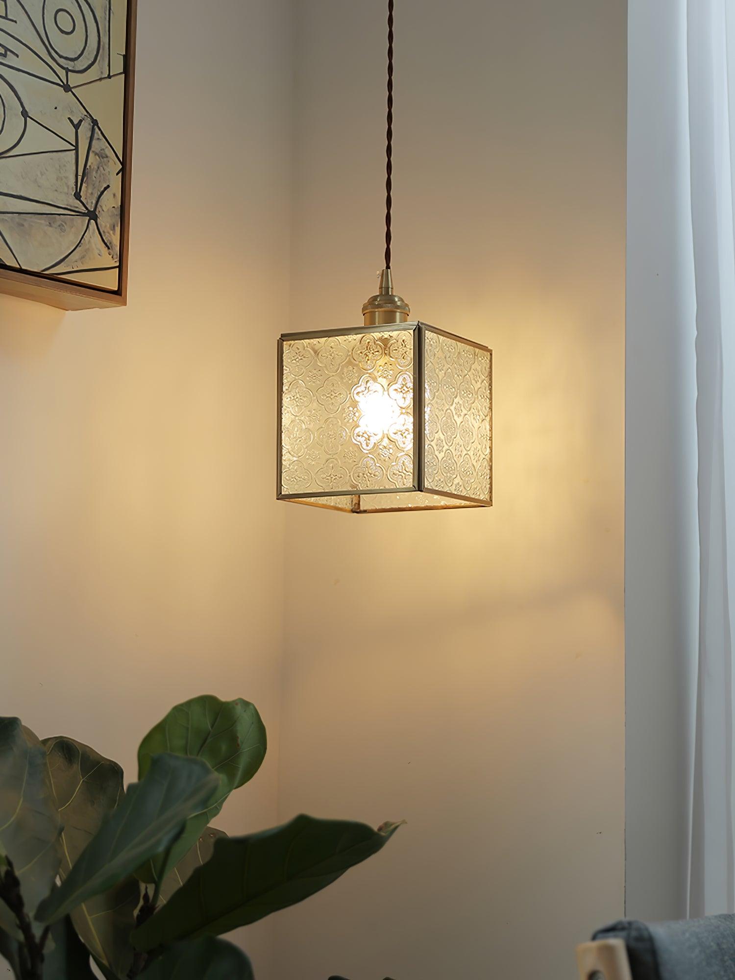 Elarace Elegante Pendelleuchte aus Messing und Glas-Letslighting