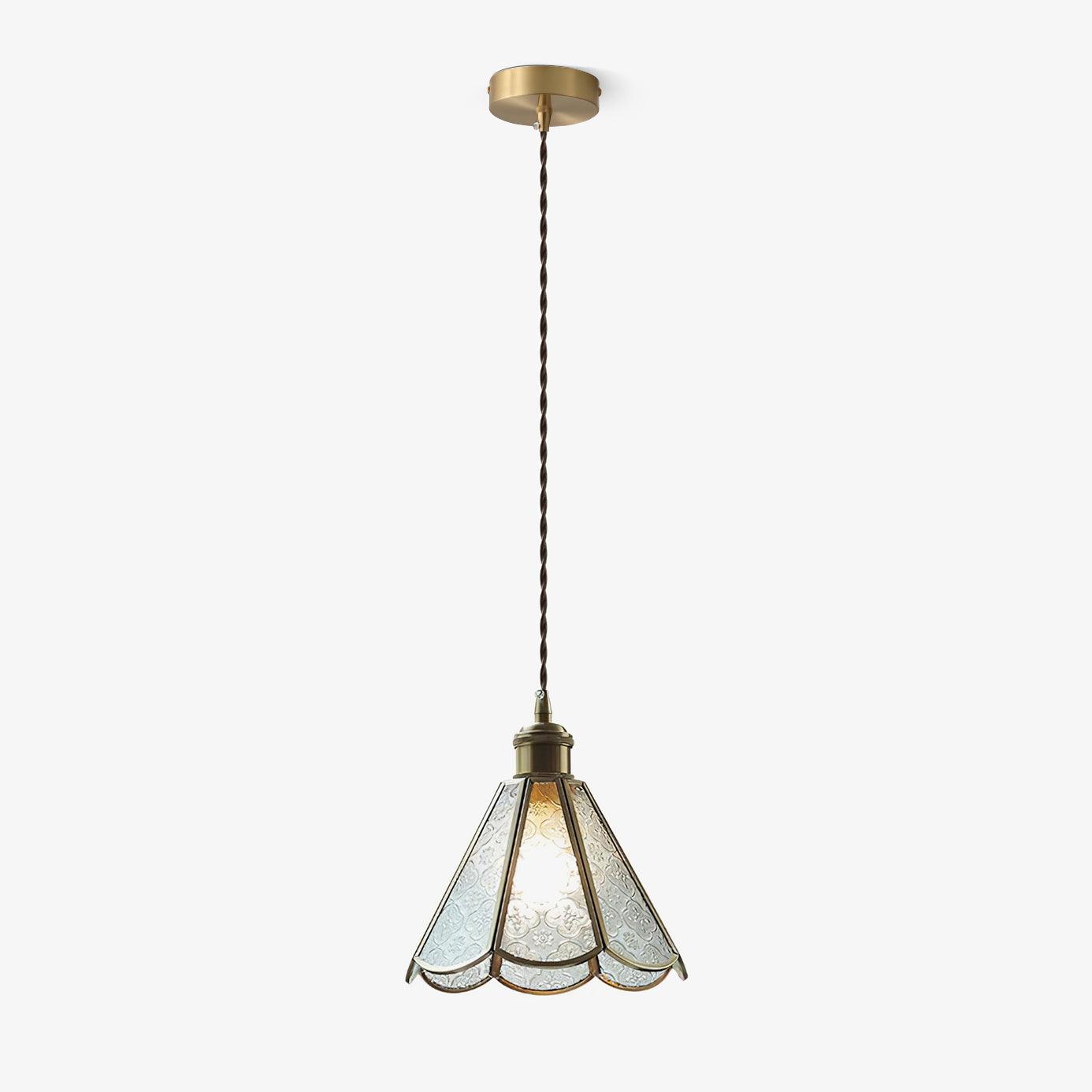 Elarace Elegante Pendelleuchte aus Messing und Glas-Letslighting