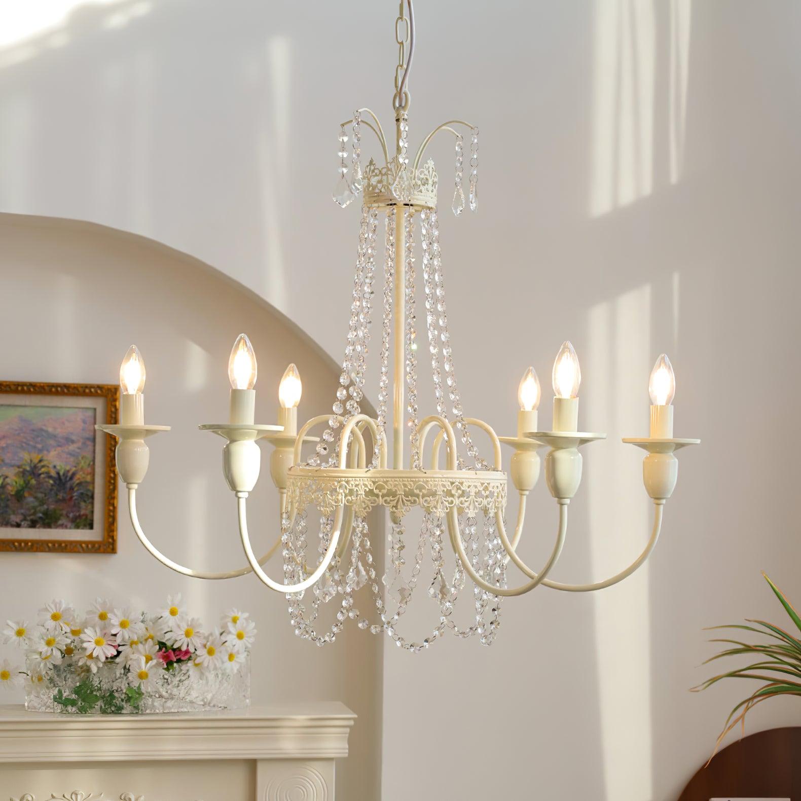 Lustra Kronleuchter Rosa Glas Elegant Wohnzimmer Schlafzimmer-Letslighting