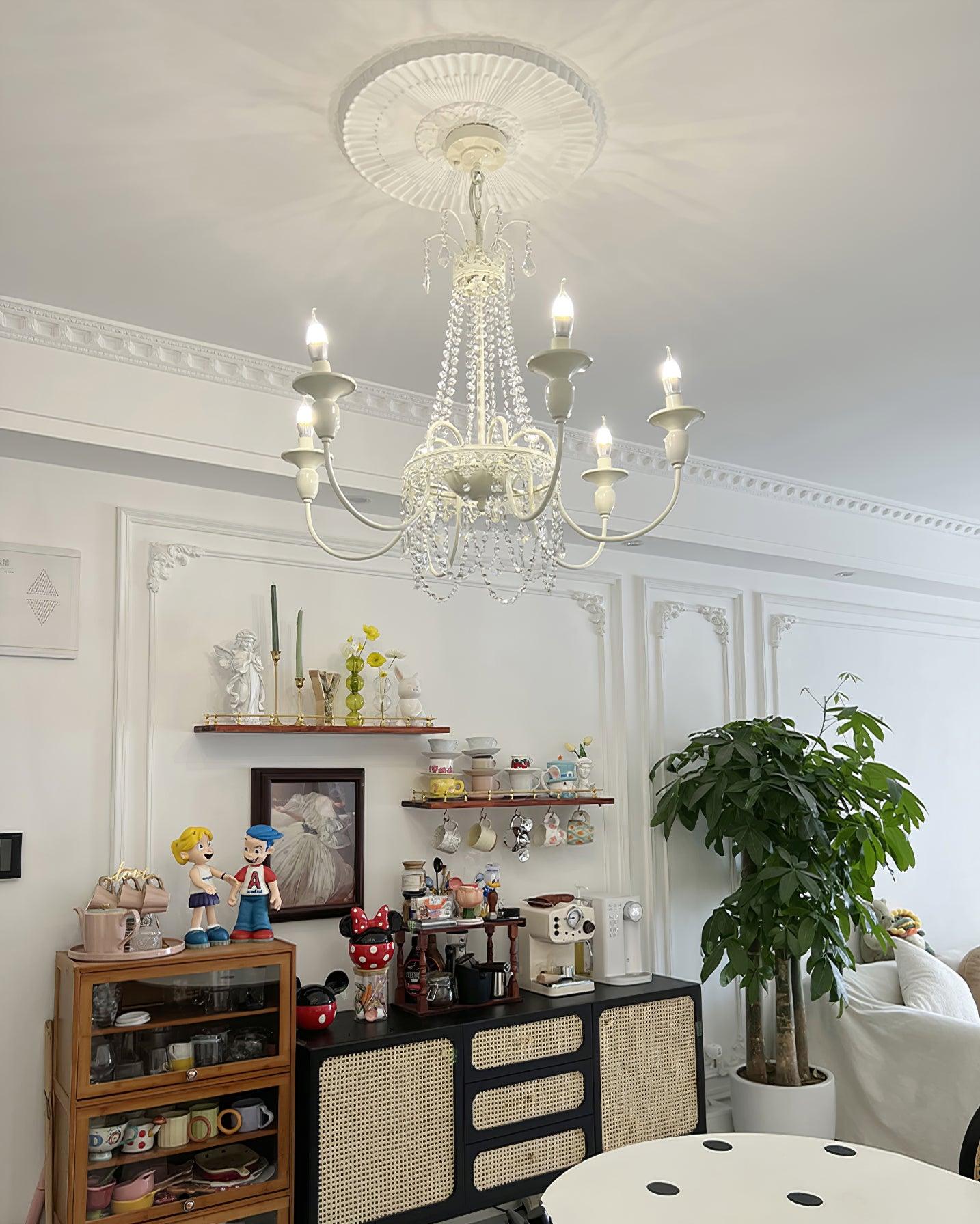 Lustra Kronleuchter Rosa Glas Elegant Wohnzimmer Schlafzimmer-Letslighting