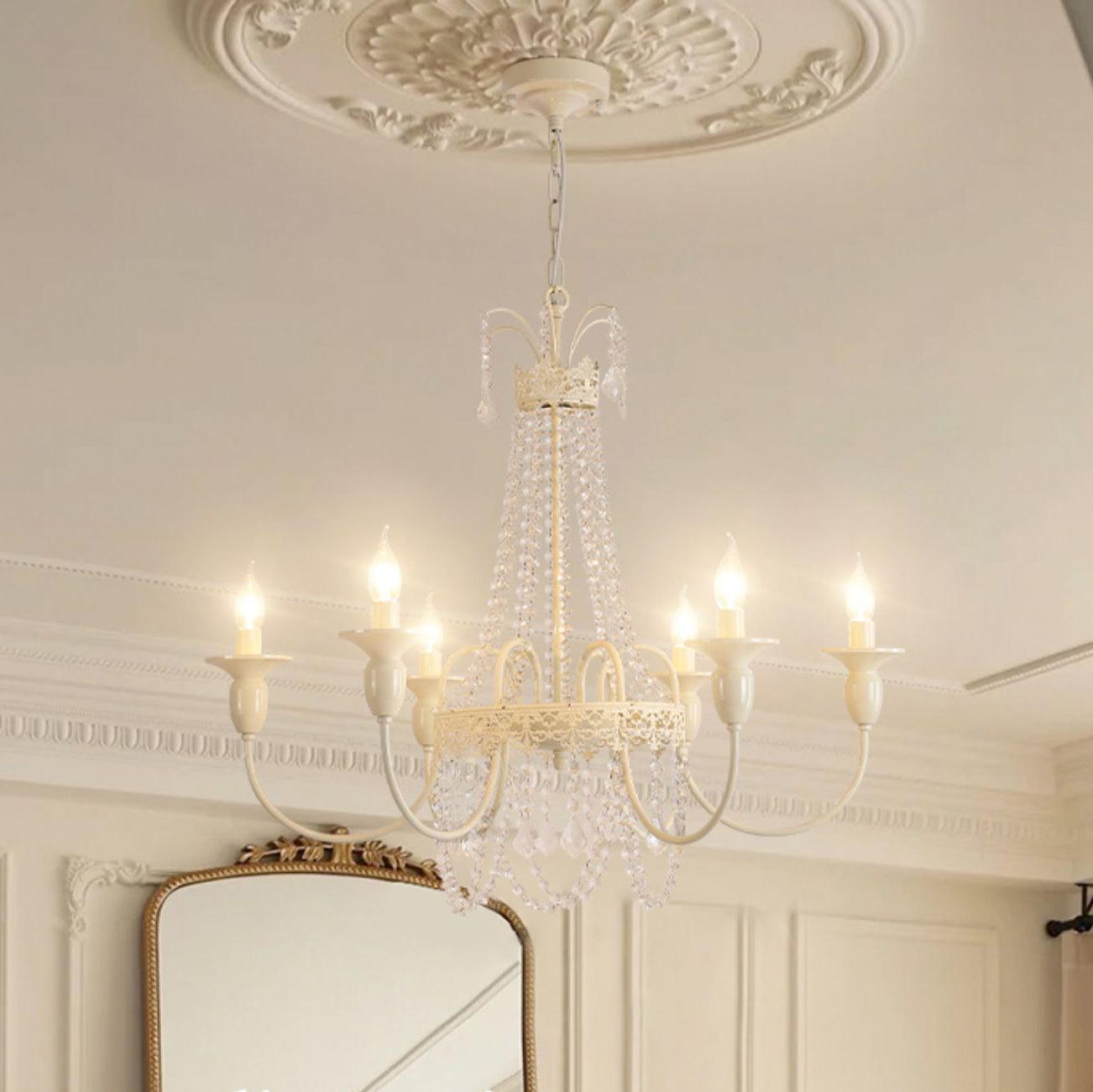 Lustra Kronleuchter Rosa Glas Elegant Wohnzimmer Schlafzimmer-Letslighting