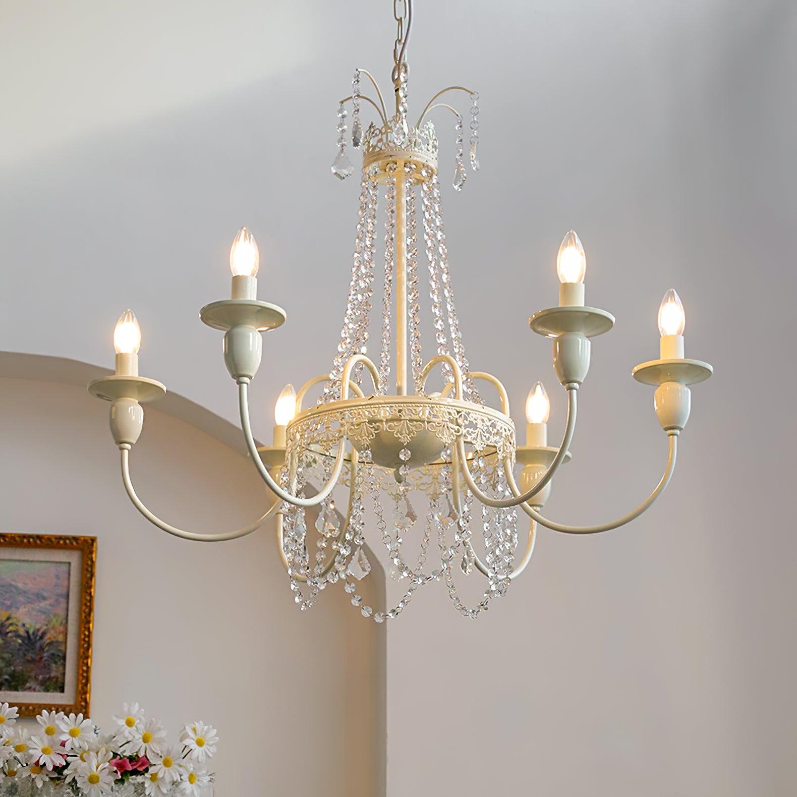 Lustra Kronleuchter Rosa Glas Elegant Wohnzimmer Schlafzimmer-Letslighting
