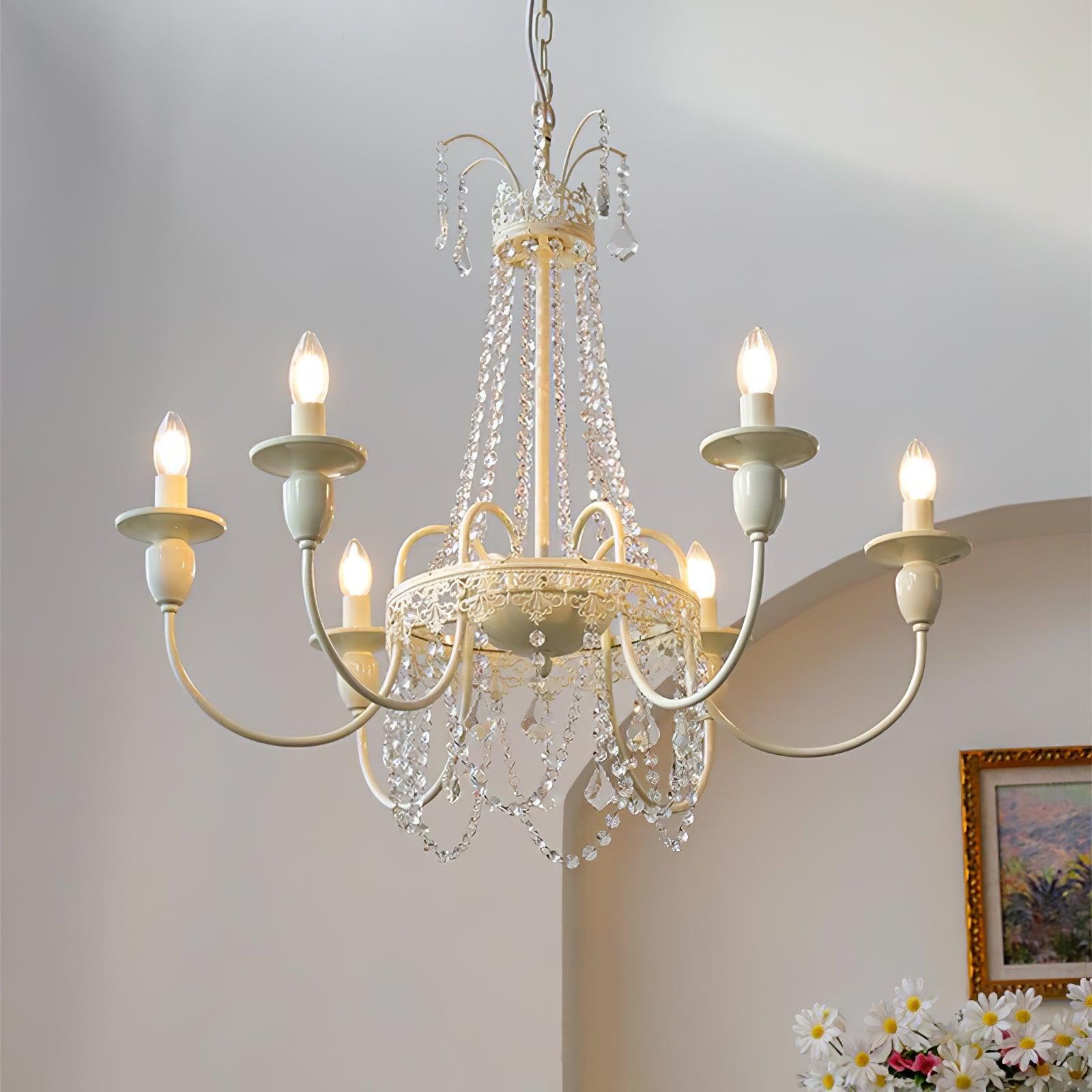 Lustra Kronleuchter Rosa Glas Elegant Wohnzimmer Schlafzimmer-Letslighting