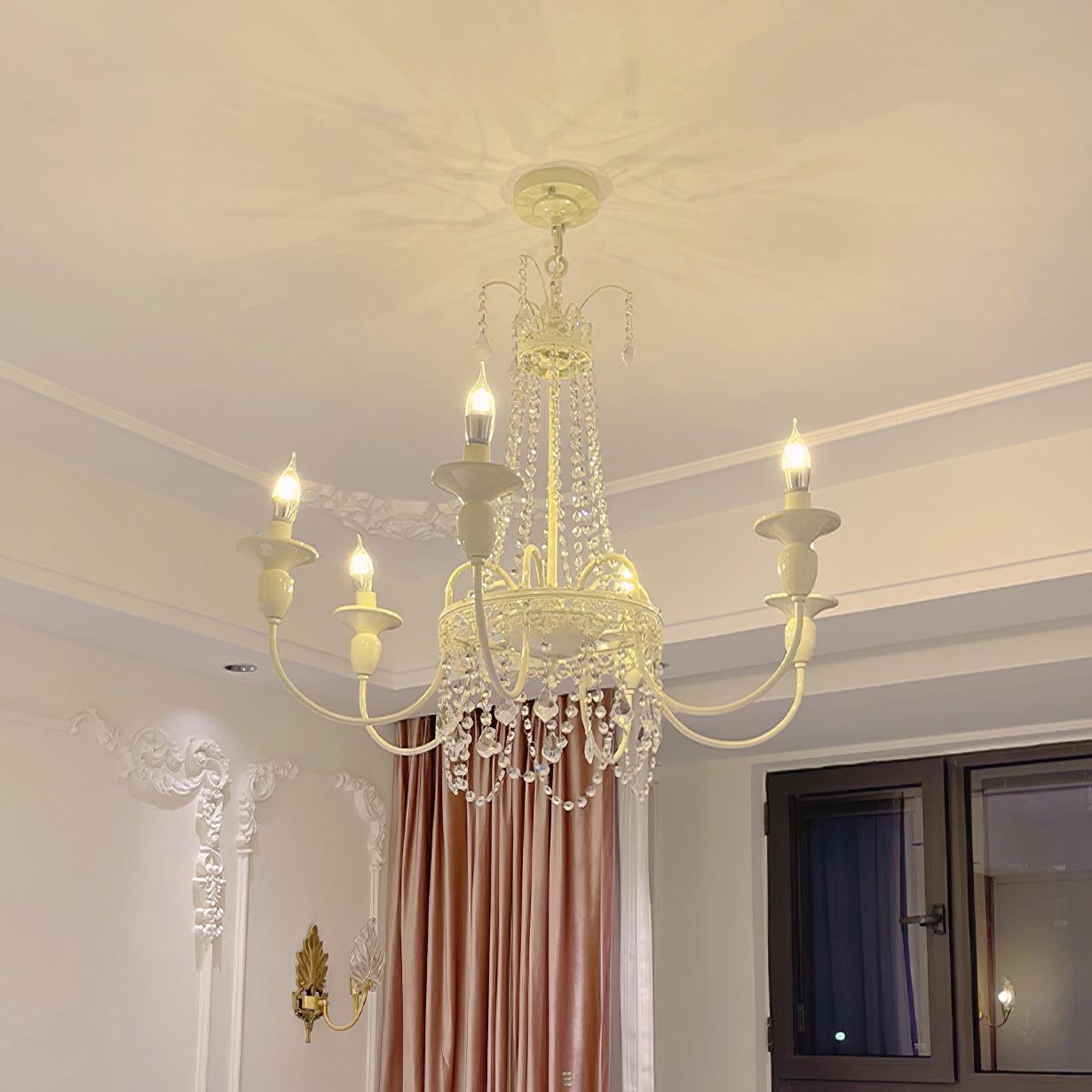 Lustra Kronleuchter Rosa Glas Elegant Wohnzimmer Schlafzimmer-Letslighting