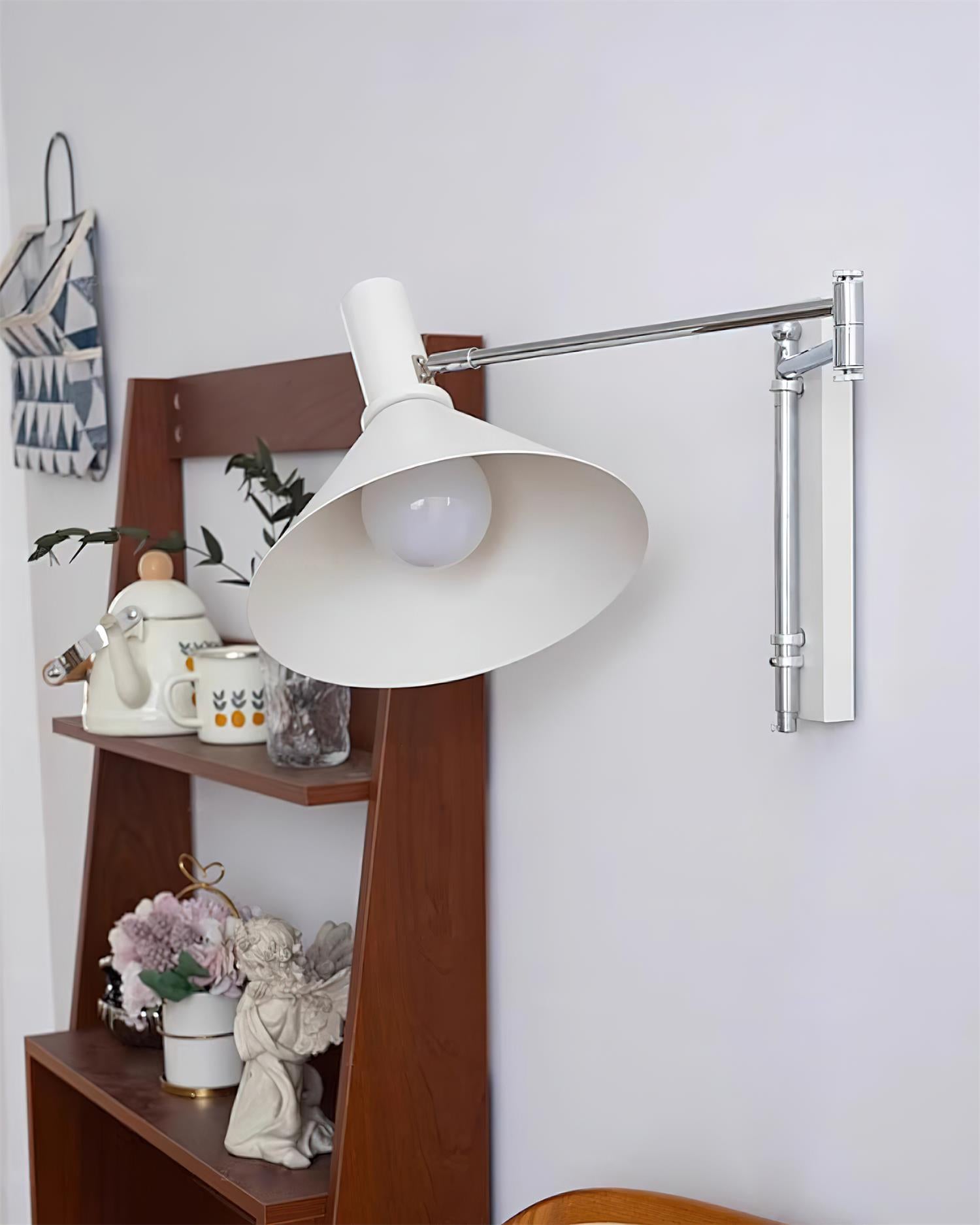 Wandleuchte Modern Verstellbar Metall Arm Rot Schirm Leselicht-Letslighting
