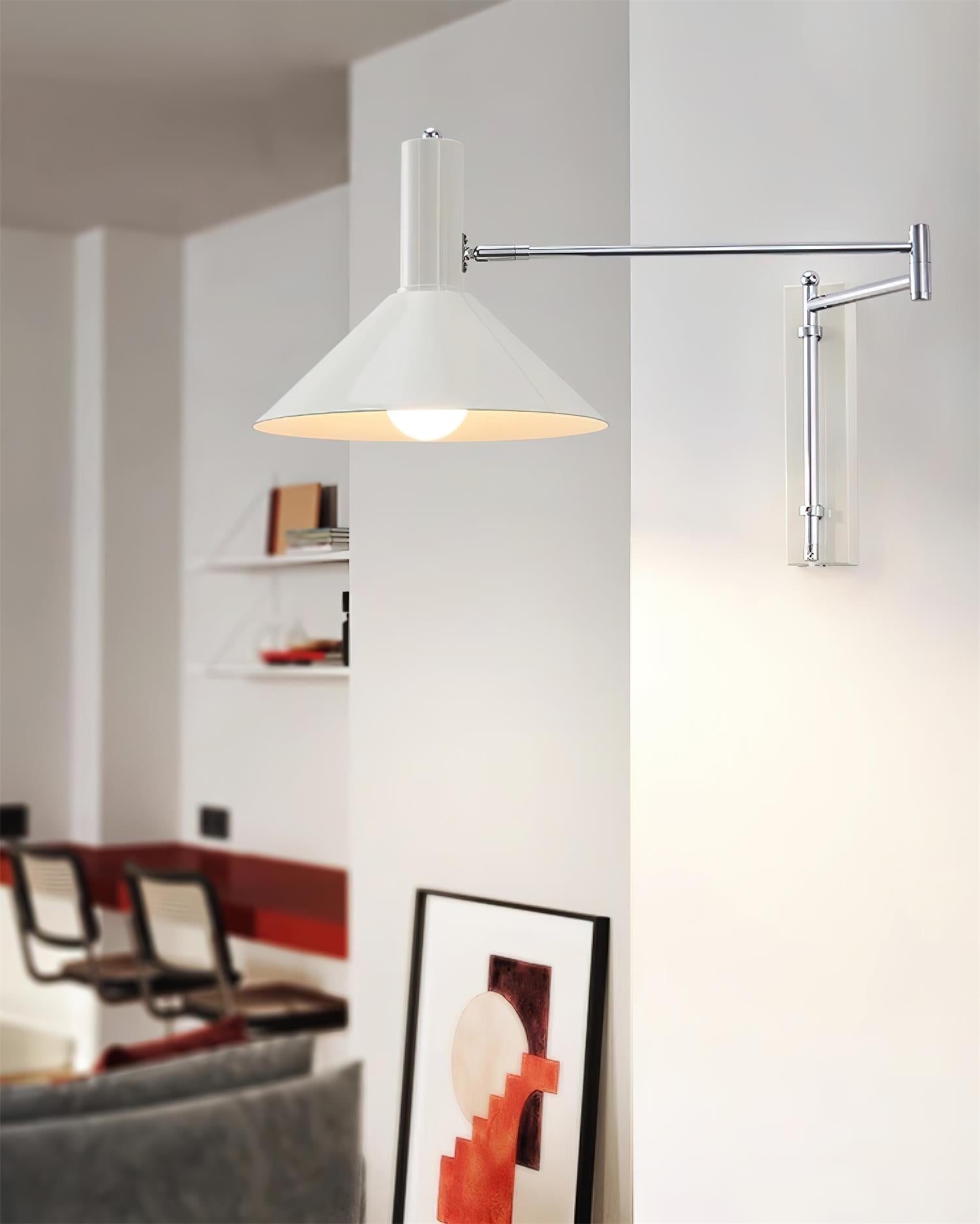 Wandleuchte Modern Verstellbar Metall Arm Rot Schirm Leselicht-Letslighting