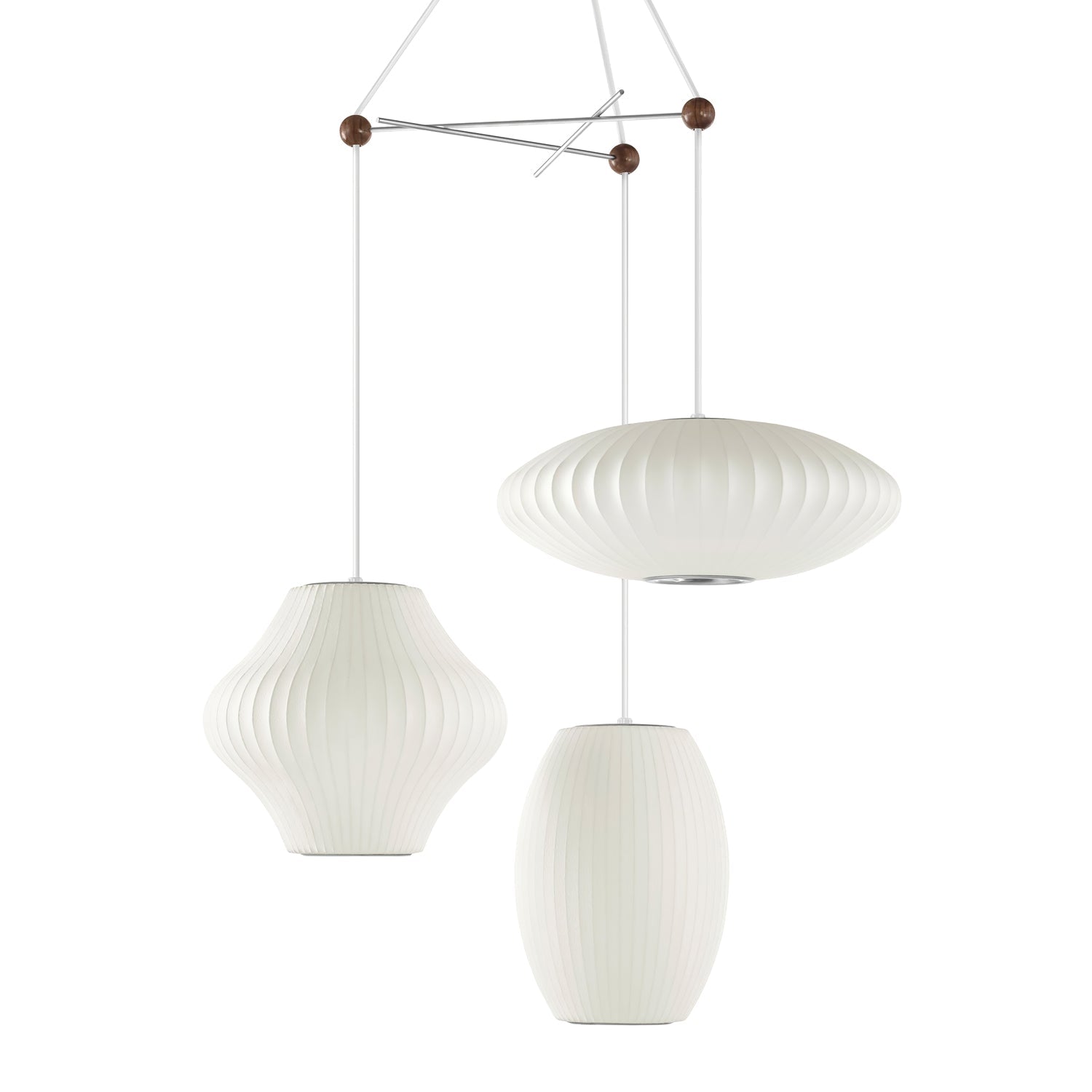 Lunar Modern Silk Pendant Lamp - Blowlighting