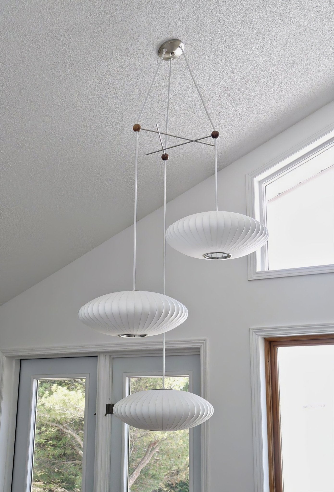 Lunar Modern Silk Pendant Lamp - Blowlighting
