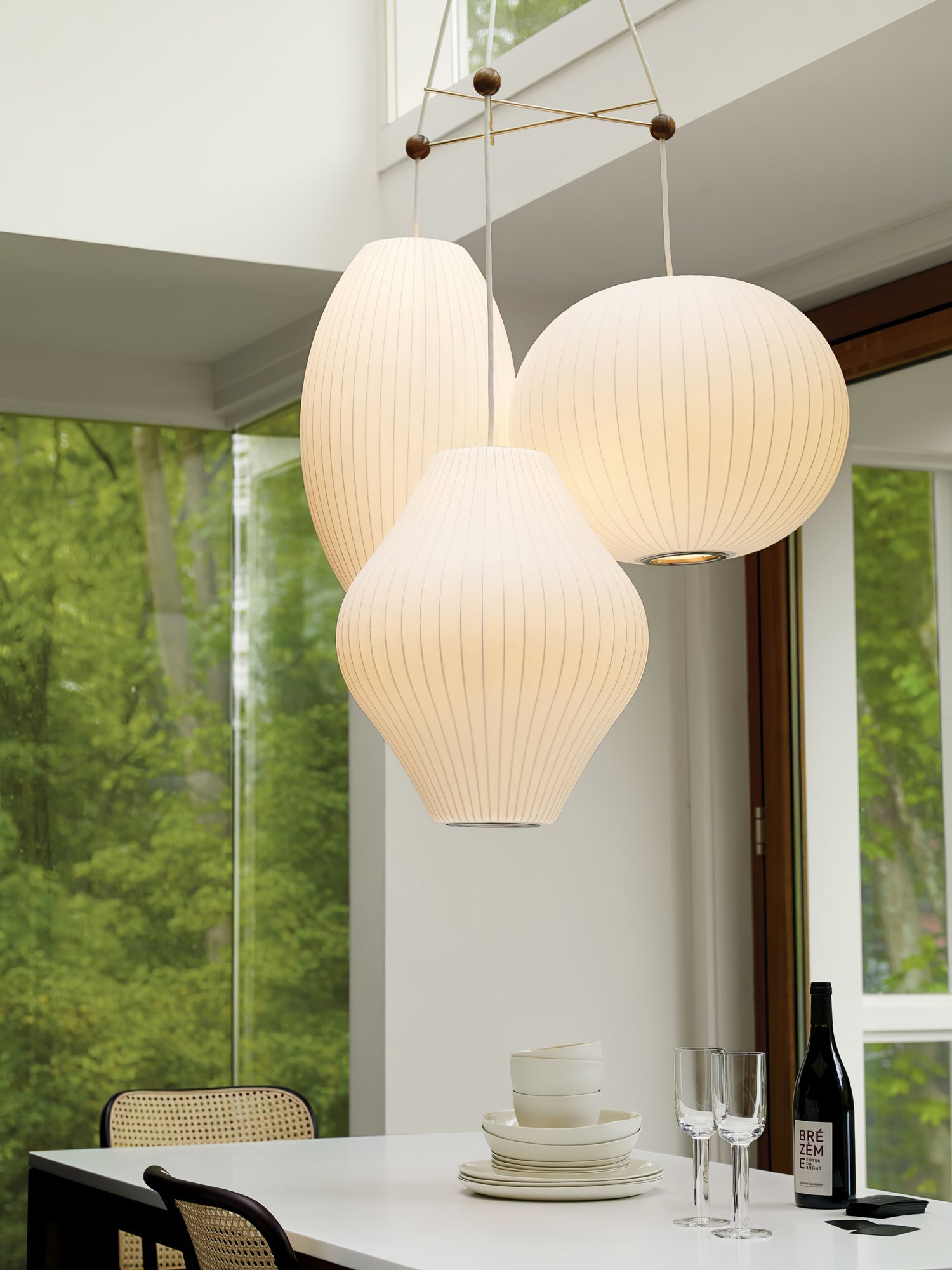 Lunar Modern Silk Pendant Lamp - Blowlighting
